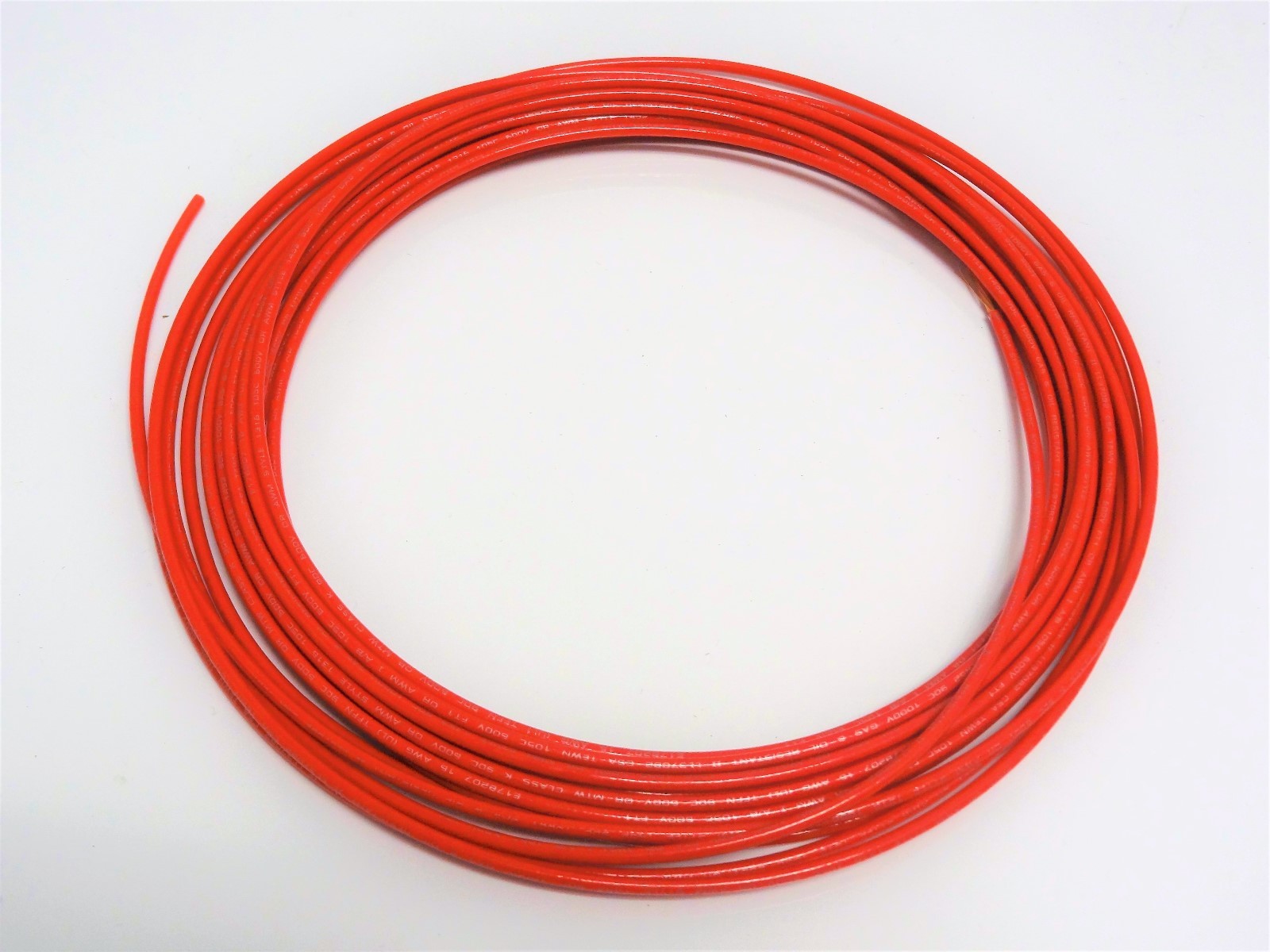16 GAUGE TFFN TEWN WIRE RED 25' FEET 600V COPPER STRANDED GROUND WIRE