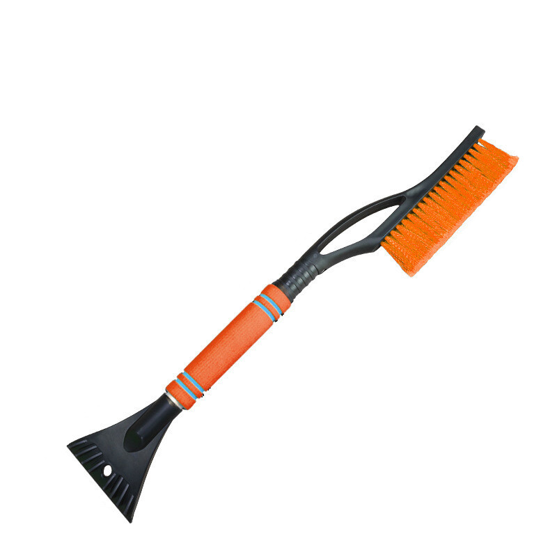 2-in-1 Ice Scraper W/ Brush Car Windshield Detachable Snow Remove Cleaner Orange