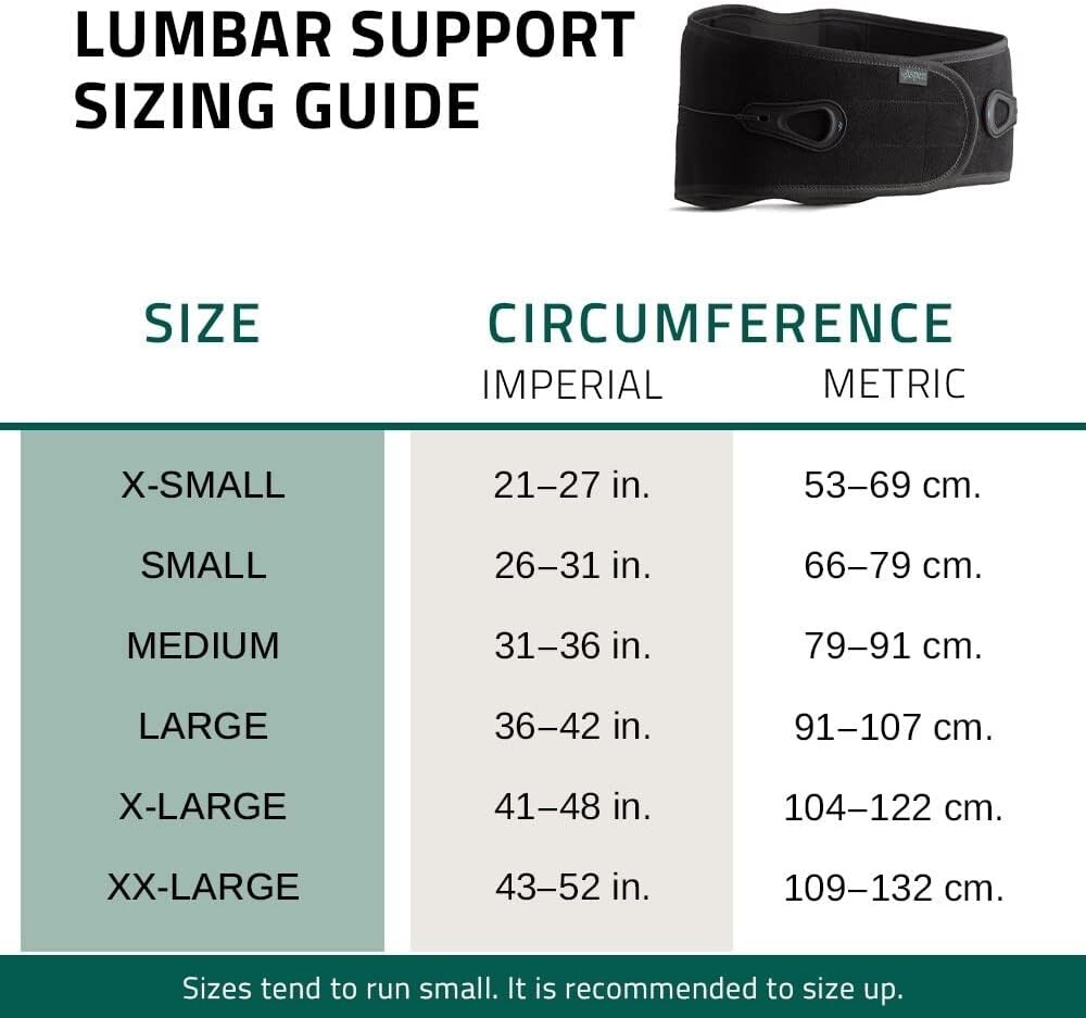 Aspen Lumbar Support Back Brace Men & Women, Medium 31"-36" TORN OR OPEN BOX