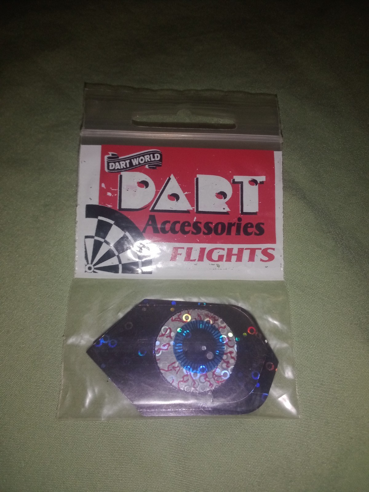 Vintage New Halloween Eyeball Hologram Dart Flights