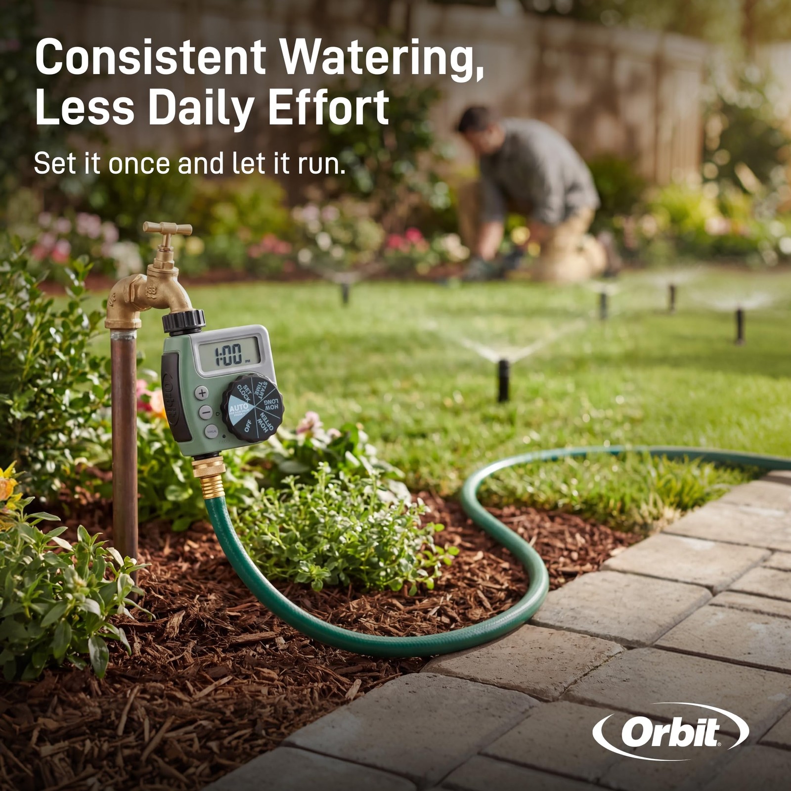 Orbit One Outlet Single-Dial Hose - - For Garden - Lcd Hose
