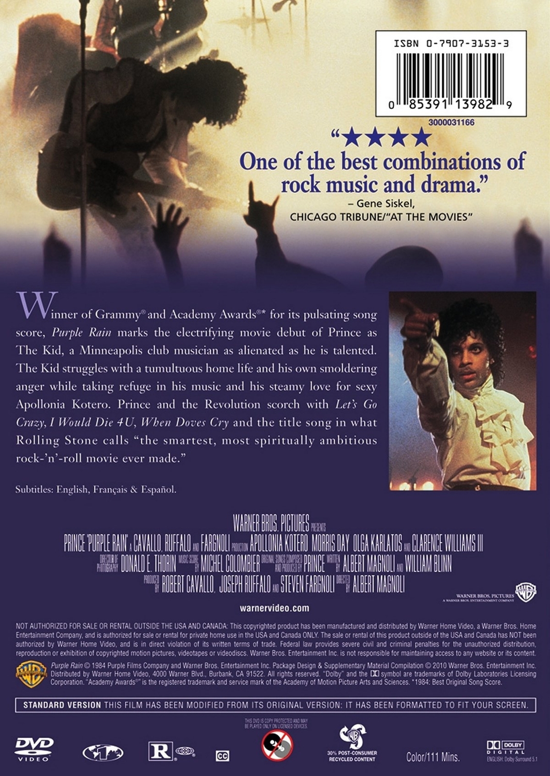 Purple Rain DVD Prince NEW