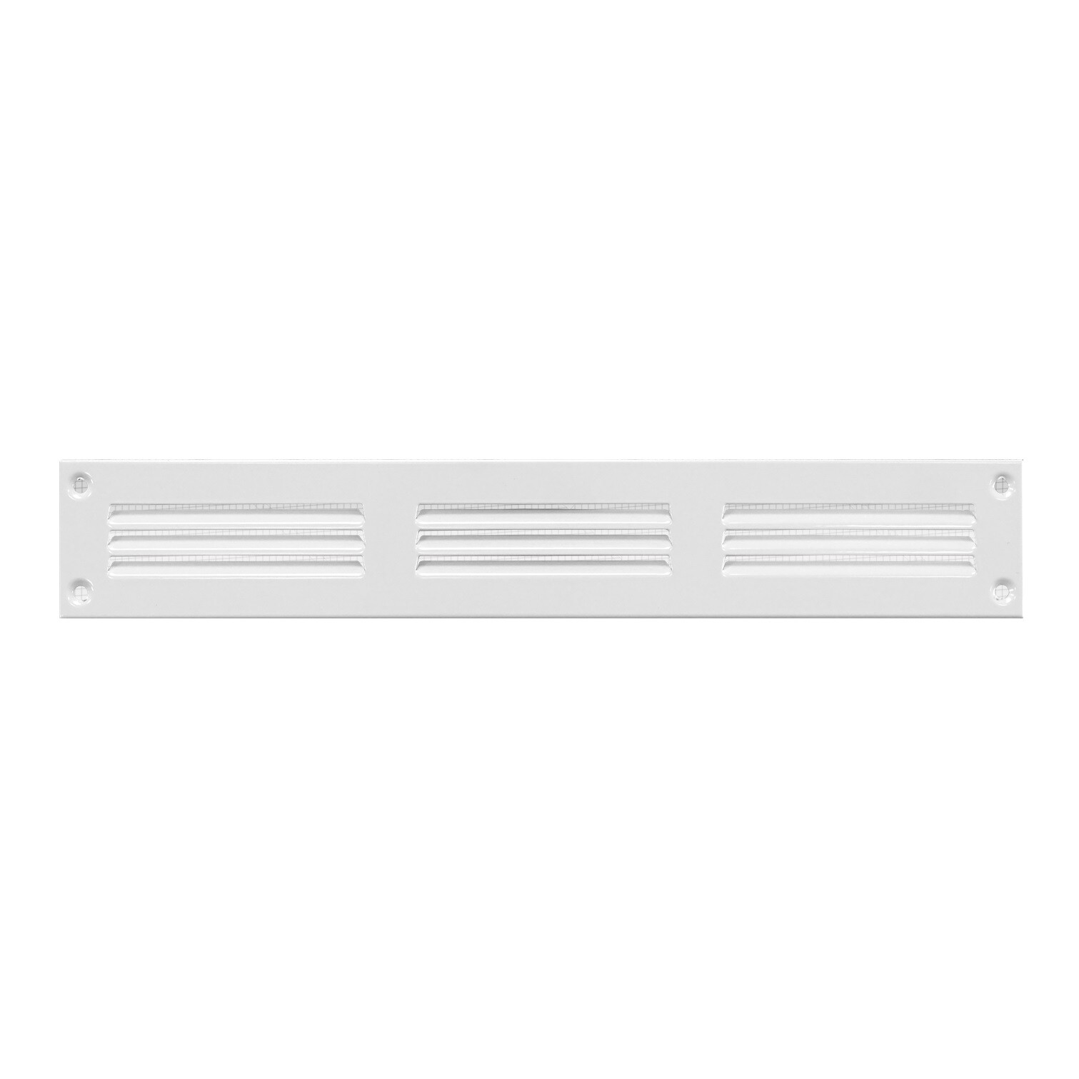 White Metal Grid Aerator 300mm x 50mm With Fly Flat Screen Louvre Tube