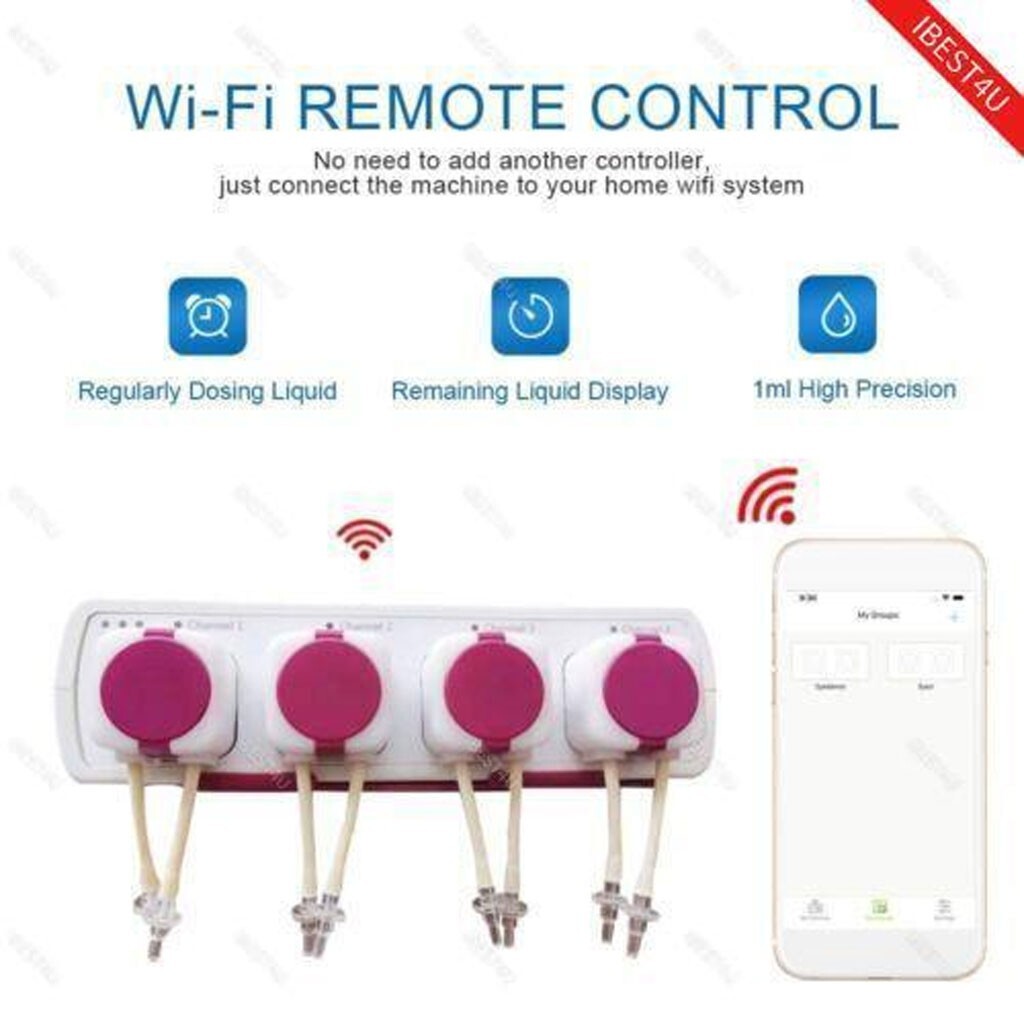 JEBAO WiFi Dosing Pump Doser MD-4.4 Programmable Automatic Marine with Holder