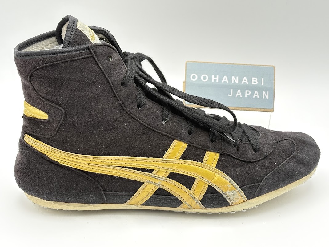 ASICS EX-EO Old model Wrestling Boxing shoes TWR900 US 8 26.0cm Black Gold USED