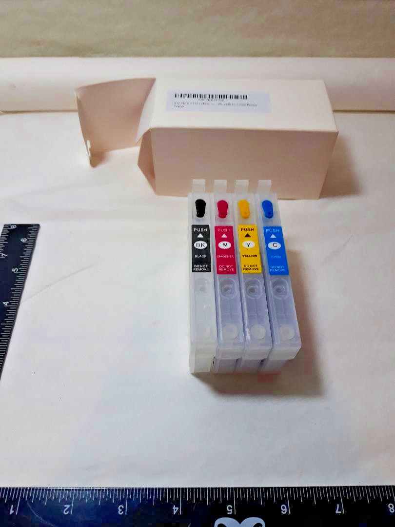 Sublimation Ink Cartridges Set Replacement for 812 812XL T812 T812XL, Empty R...