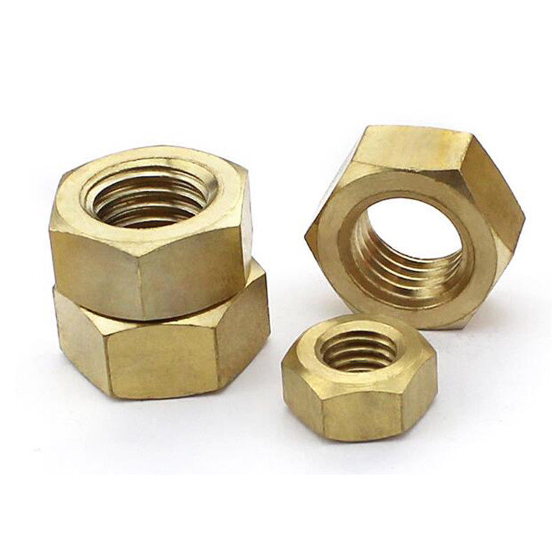 M1.4-M24 Solid Brass Full Hex Nuts For Bolts & Screws