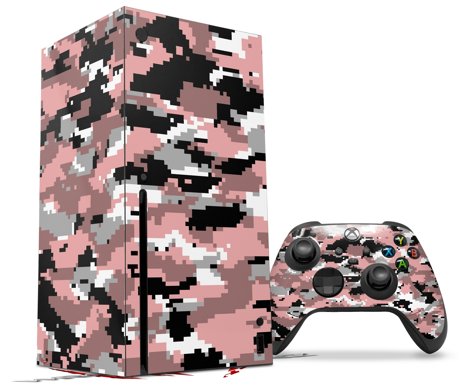 Skin Set for XBOX Series X WraptorCamo Digital Camo Pink