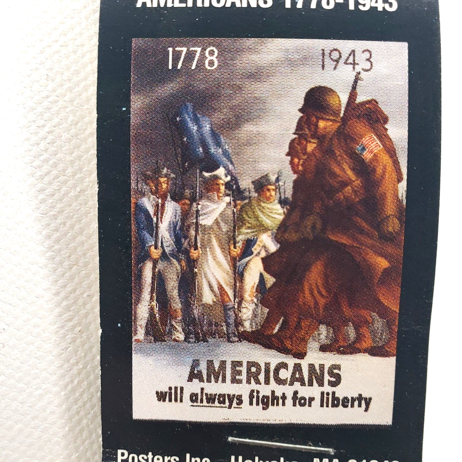 WWII "Americans will ALWAYS Fight for Liberty" Poster Reprint US Military