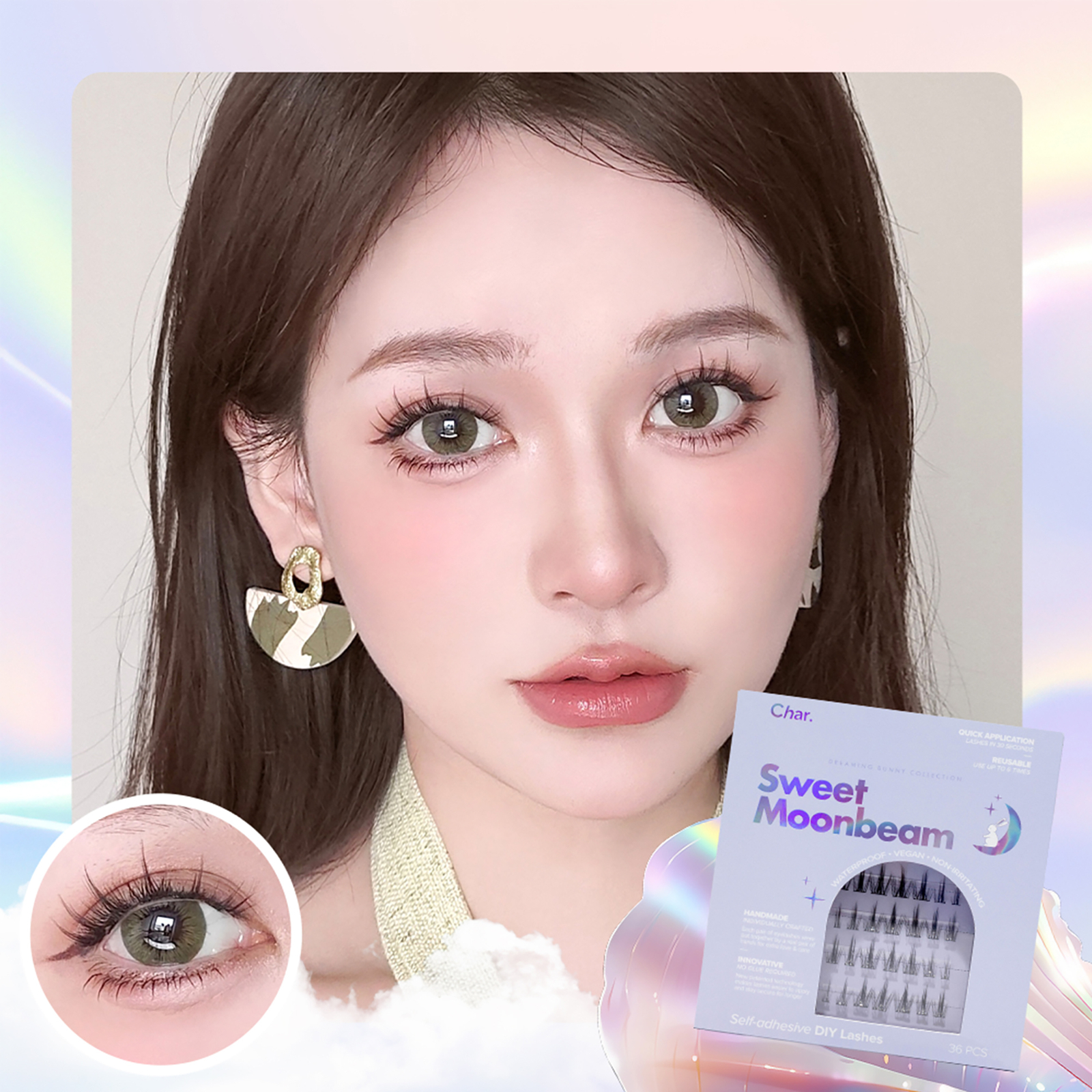 Eye Lashes - Sweet Moonbeam by Char Cosmetics for Women - 42 Pc Eyelashes
