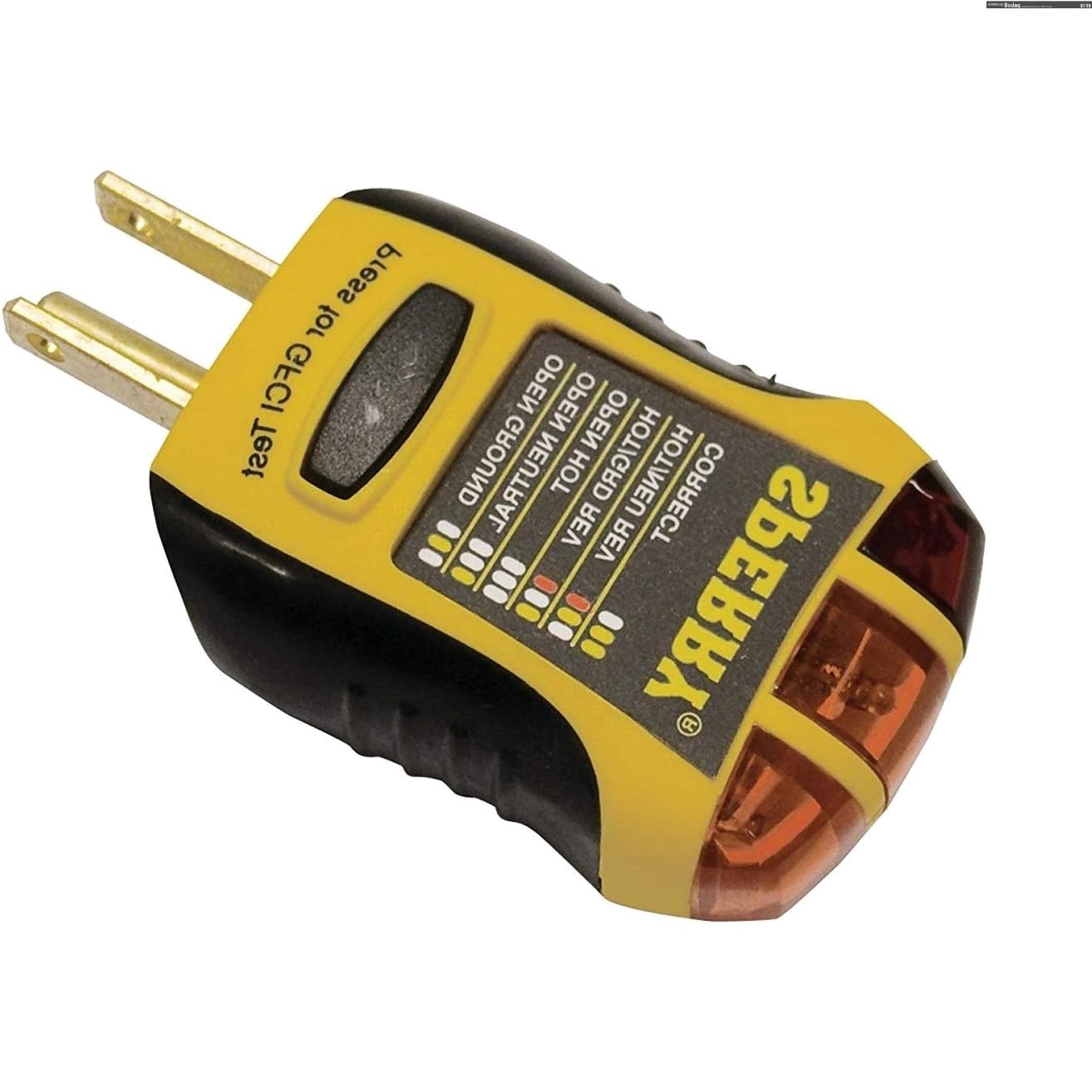 Sperry GFCI Outlet Tester - 120V AC with 7 Visual Indications & Ergonomic Design
