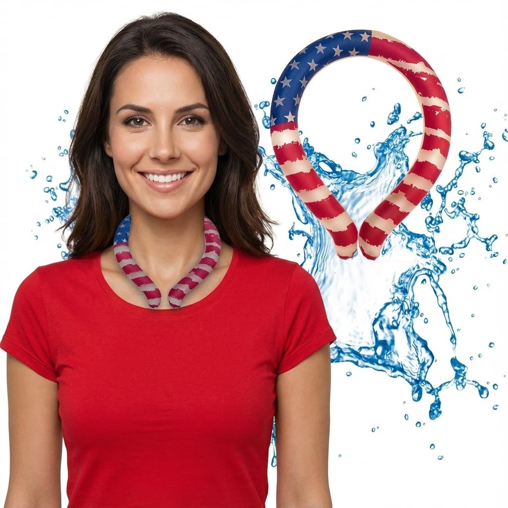 Neck Cooling Tube for Heat Relief | Reusable Stars and Stripes