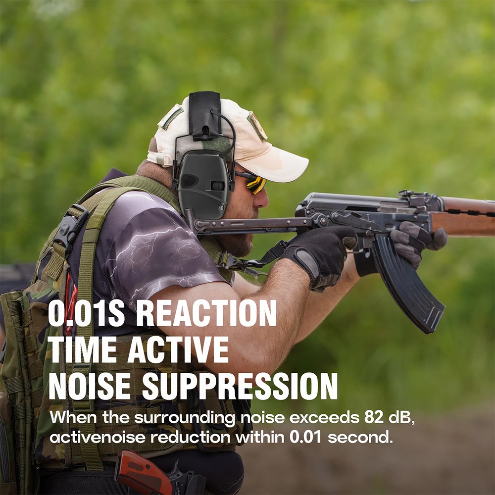 Electronic Hearing Protector Noise Canceling Ear Muffs Shooting Tactical Headset