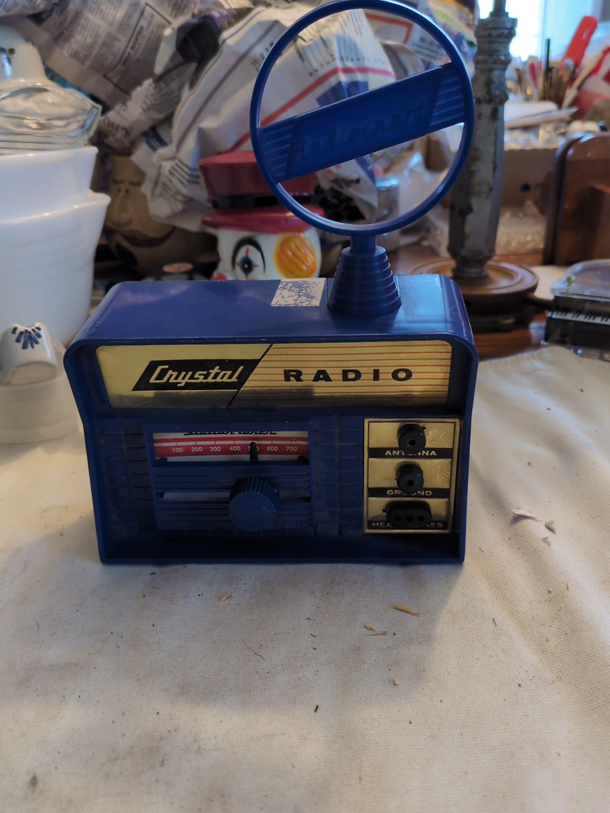 Vintage 1950 Remco Radiocraft Crystal Radio Kit W/Headphones Science Toy No 106
