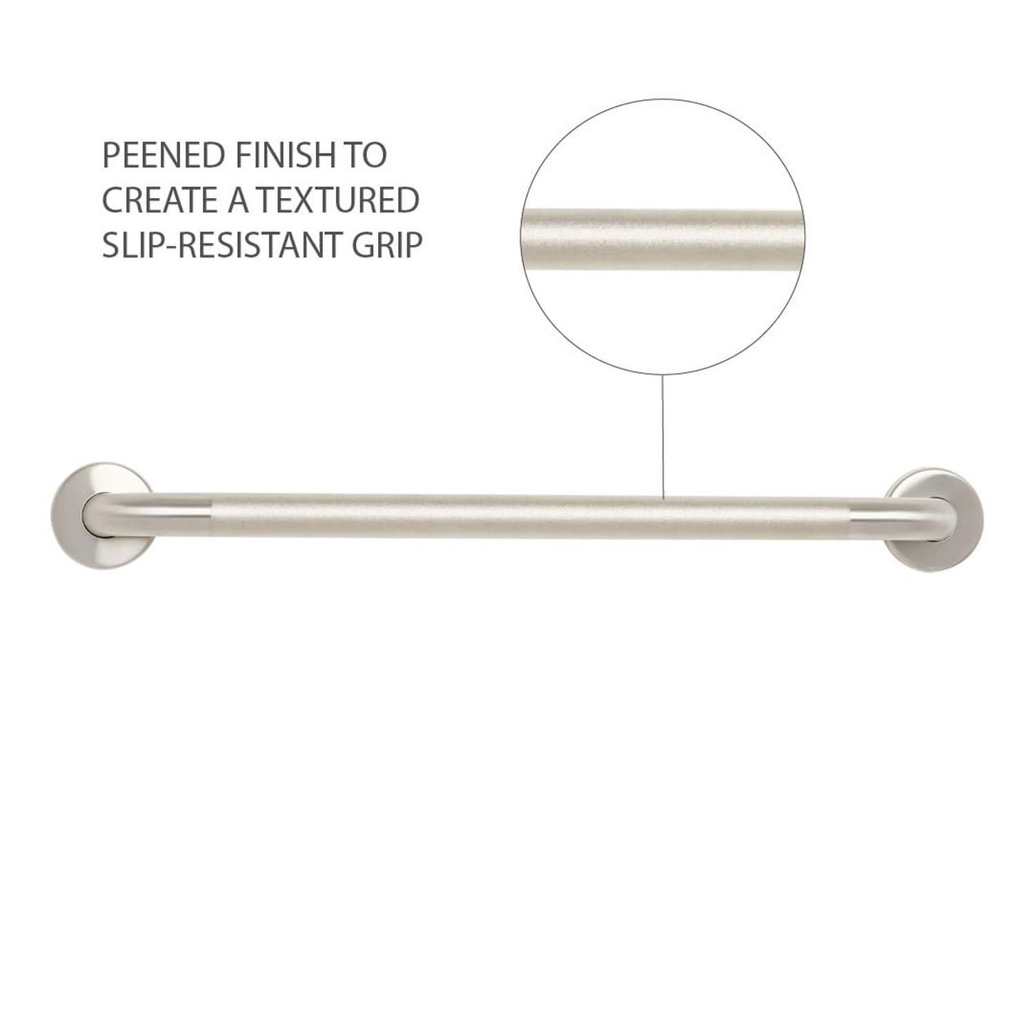 Seachrome 30" Wall Mount Grab Bar, 1 ¼" Diameter, Concealed Flanges, ADA Co
