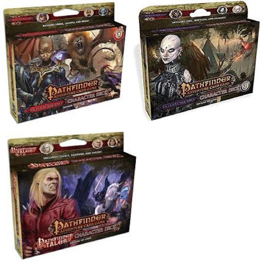 PATHFINDER ADVENTURE CARD GAME TALES & HELLS VENGEANCE CHARACTER DECK 1 2 (NEW)