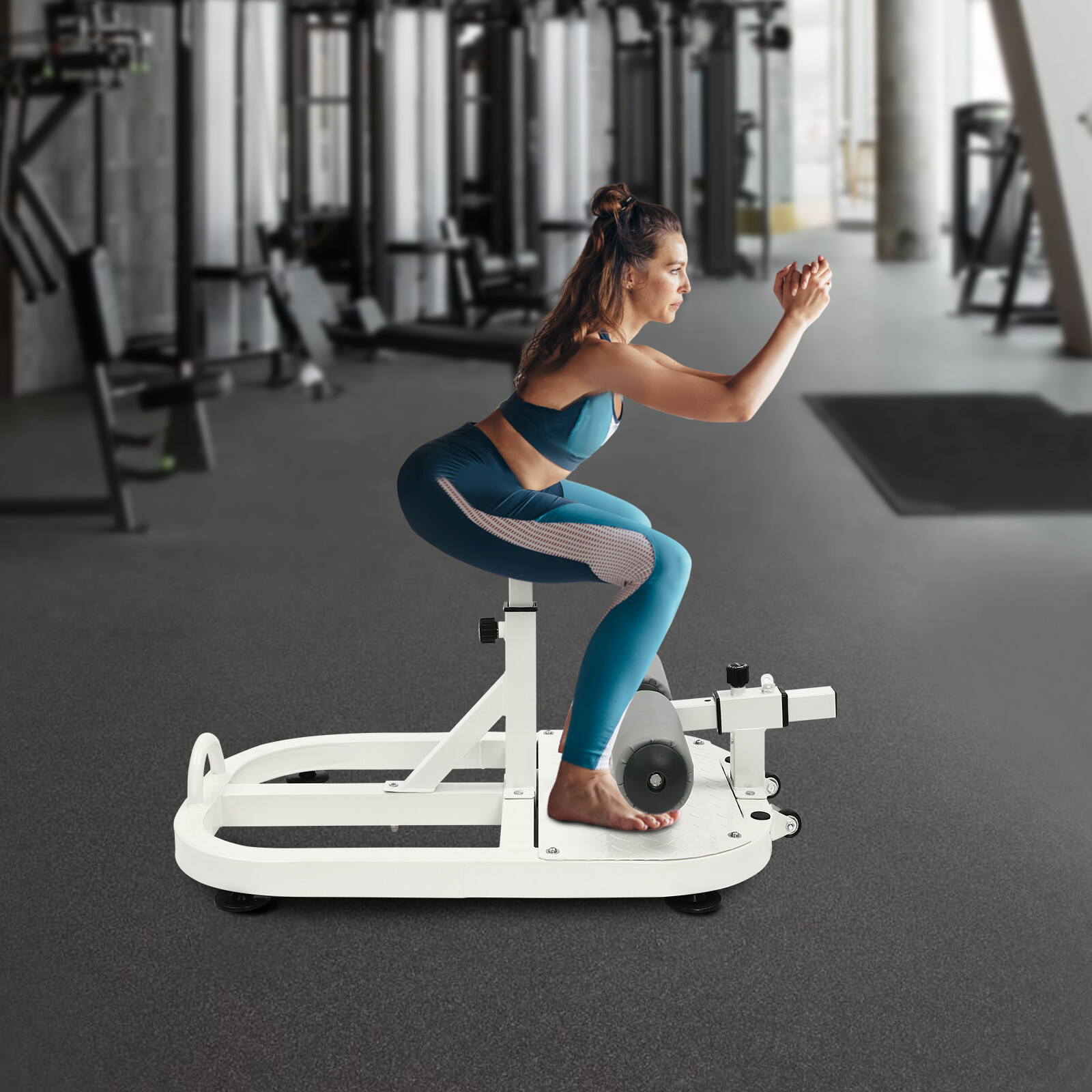 Multi-Function Deep Squat Bench, Home Gym Workout Station Leg Exercise Machine!