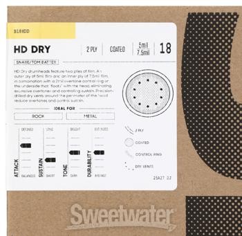 Evans HD Dry Coated Drumhead - 18 inches