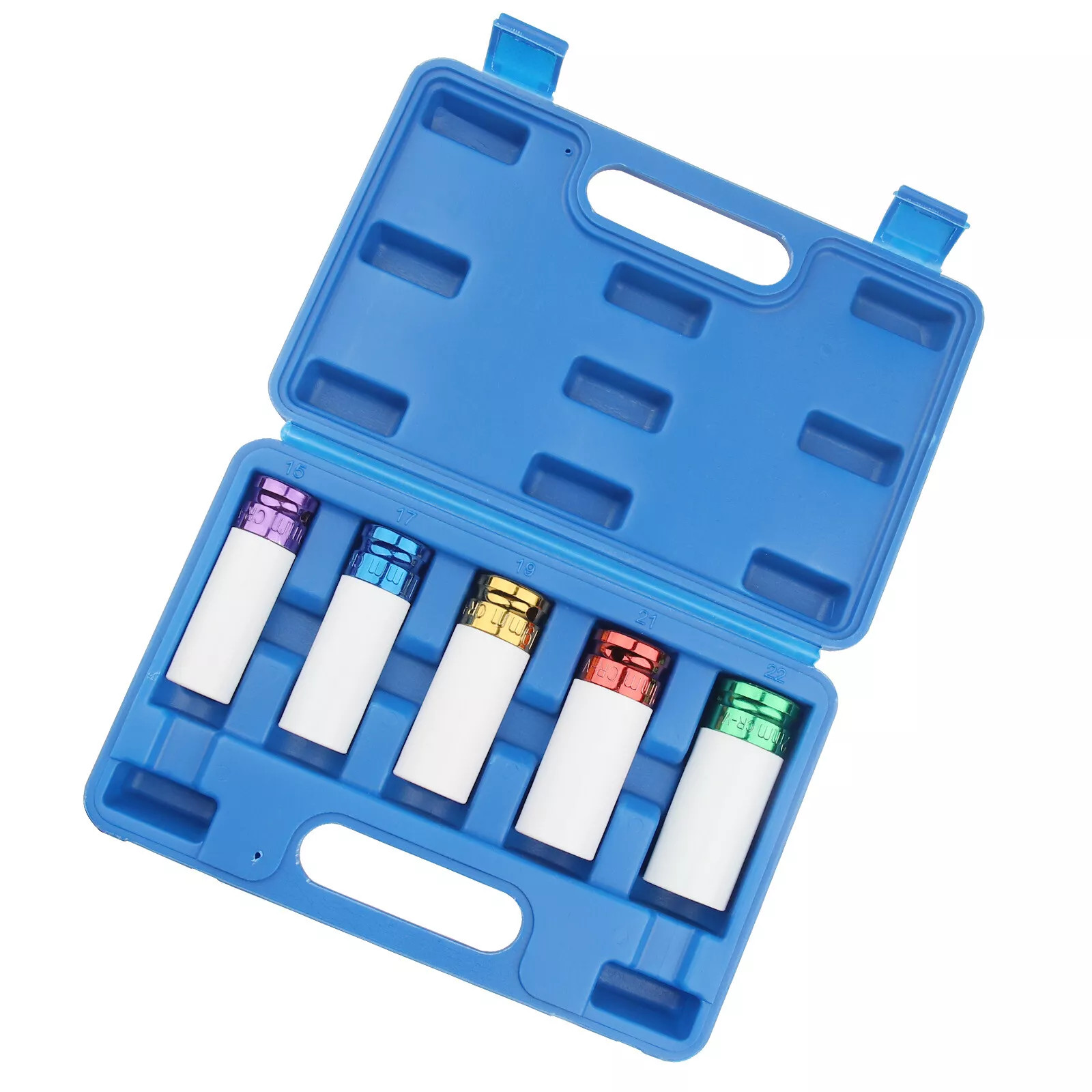 1/2" Drive Lug Nut Impact Socket Set Thin Wall Deep Wheel Protector Tool 5-Piece