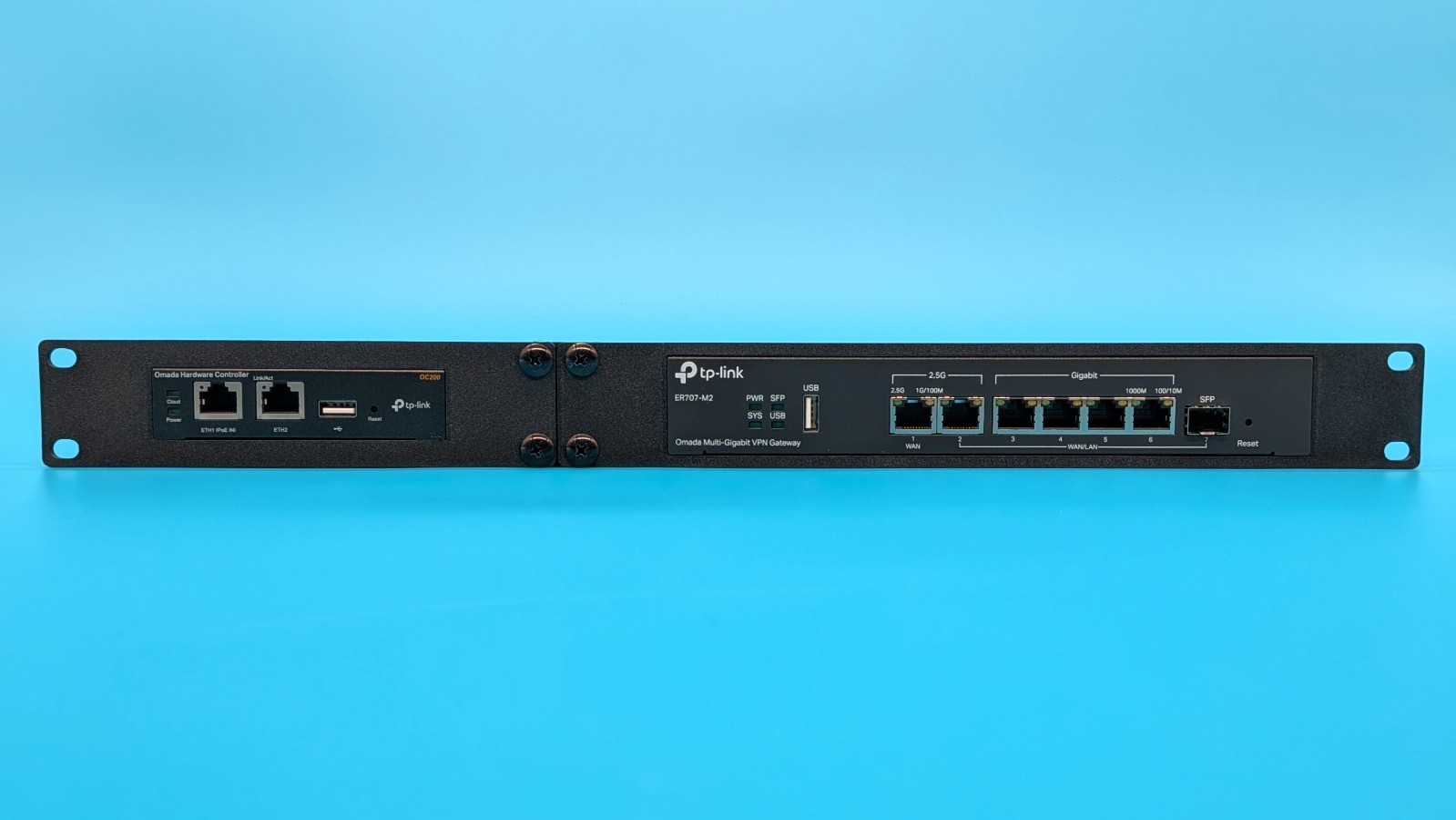 19" Rack Mount for Omada OC200 Controller + ER707-M2 Gateway