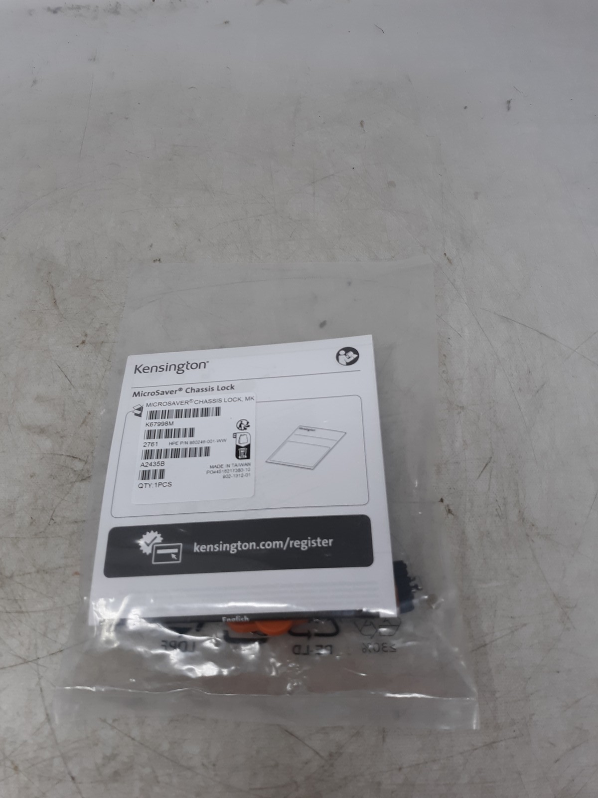Kensington Microsaver Chassis Lock – K67998M – Supervisor Keyed – Desktop Secure