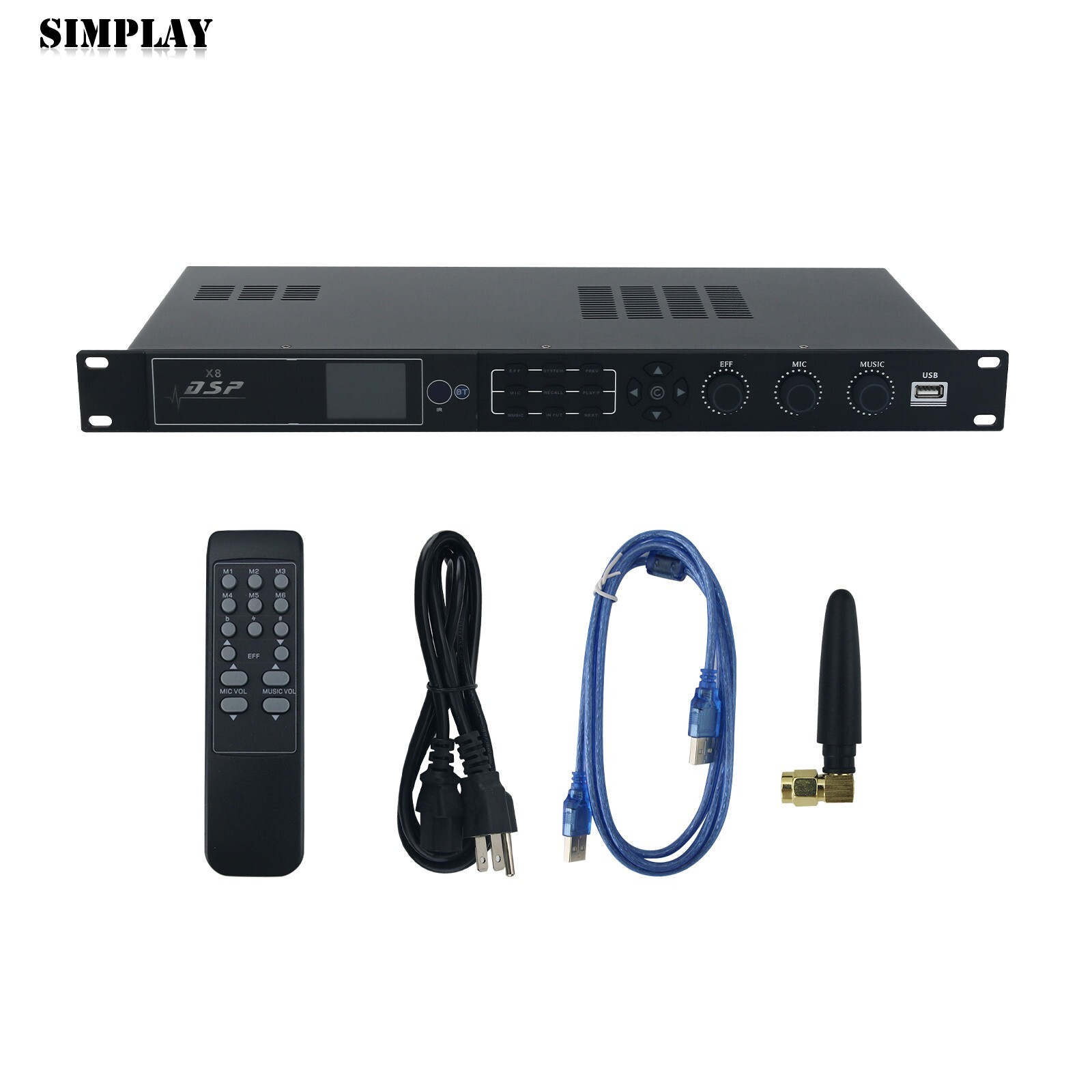 X8 32-Bit DSP Wide Frequency Band Bluetooth Audio Processor with Remote Control