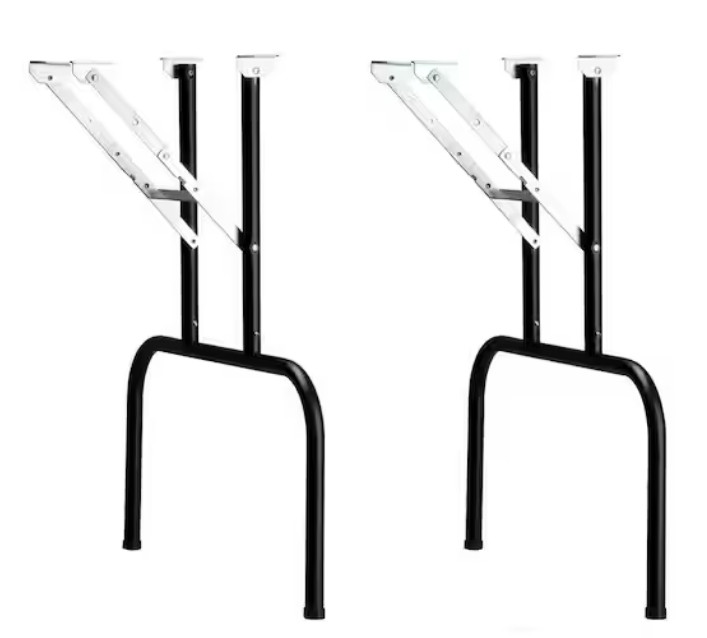 Set of 2 Folding Banquet Table Legs: 29" H x 24" W - Sturdy Steel
