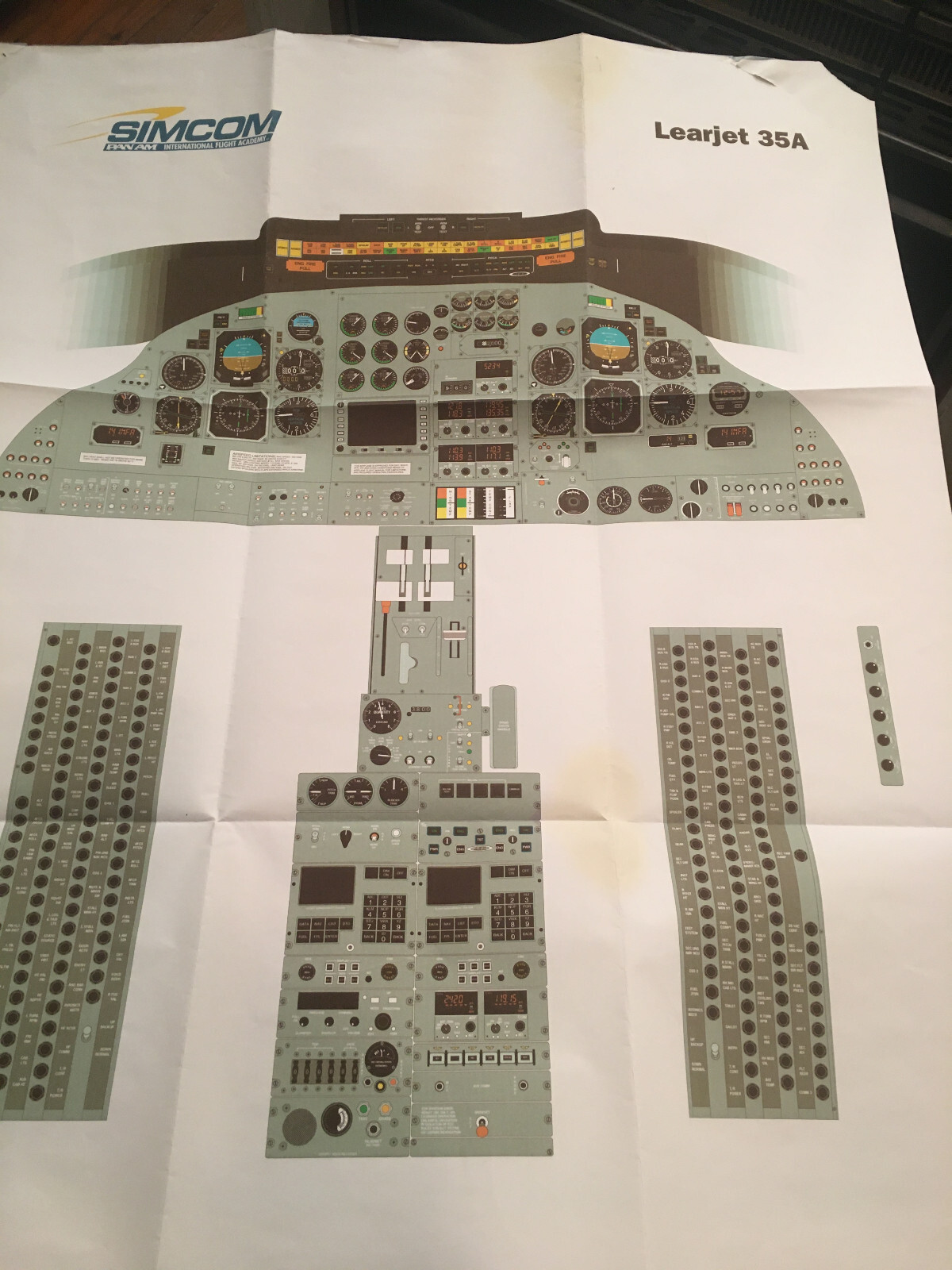 Learjet 35A Instrument Panel Poster