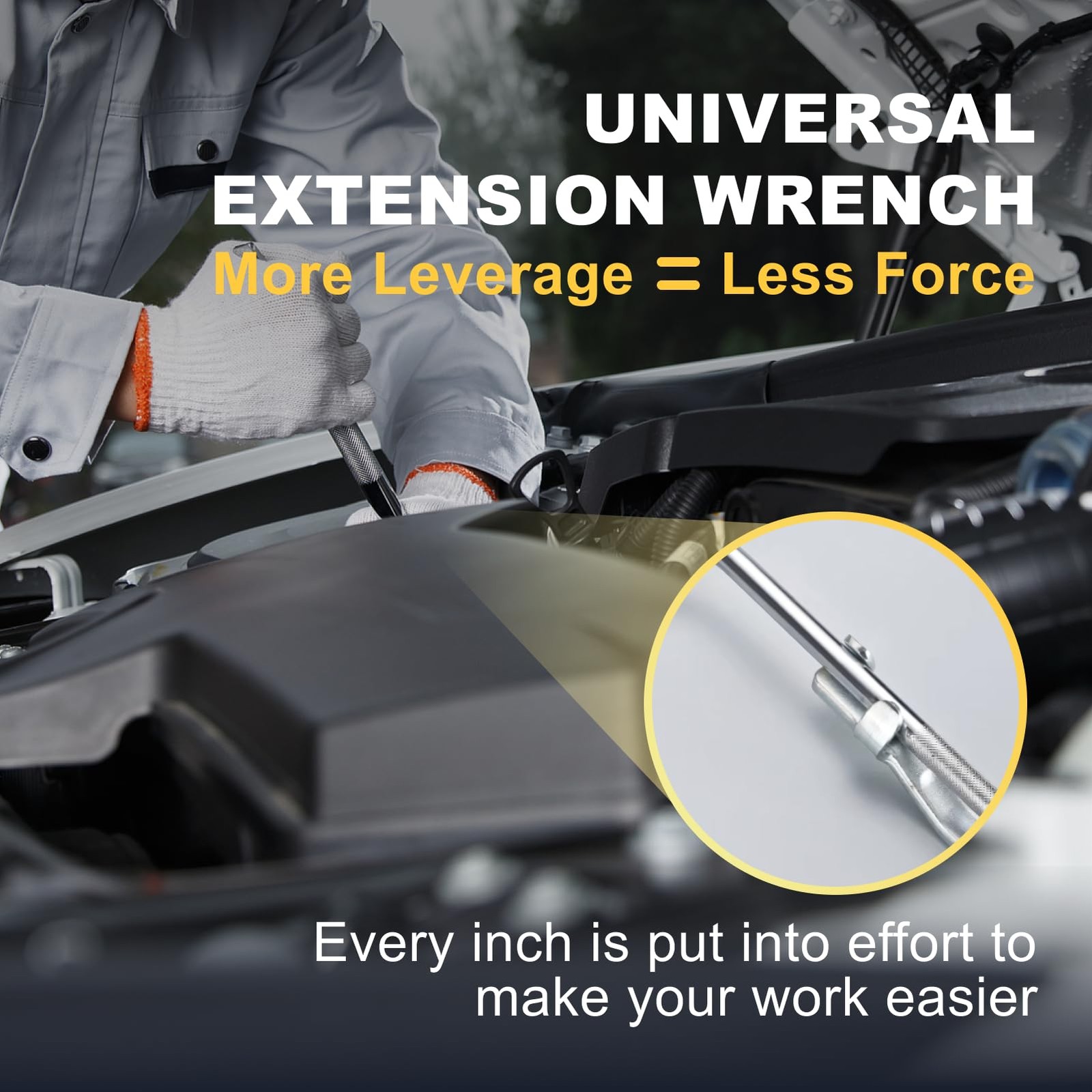 2pcs Wrench Extender Tool, Long 13.4’’ Wrench Extension for Easy to Leverage,...