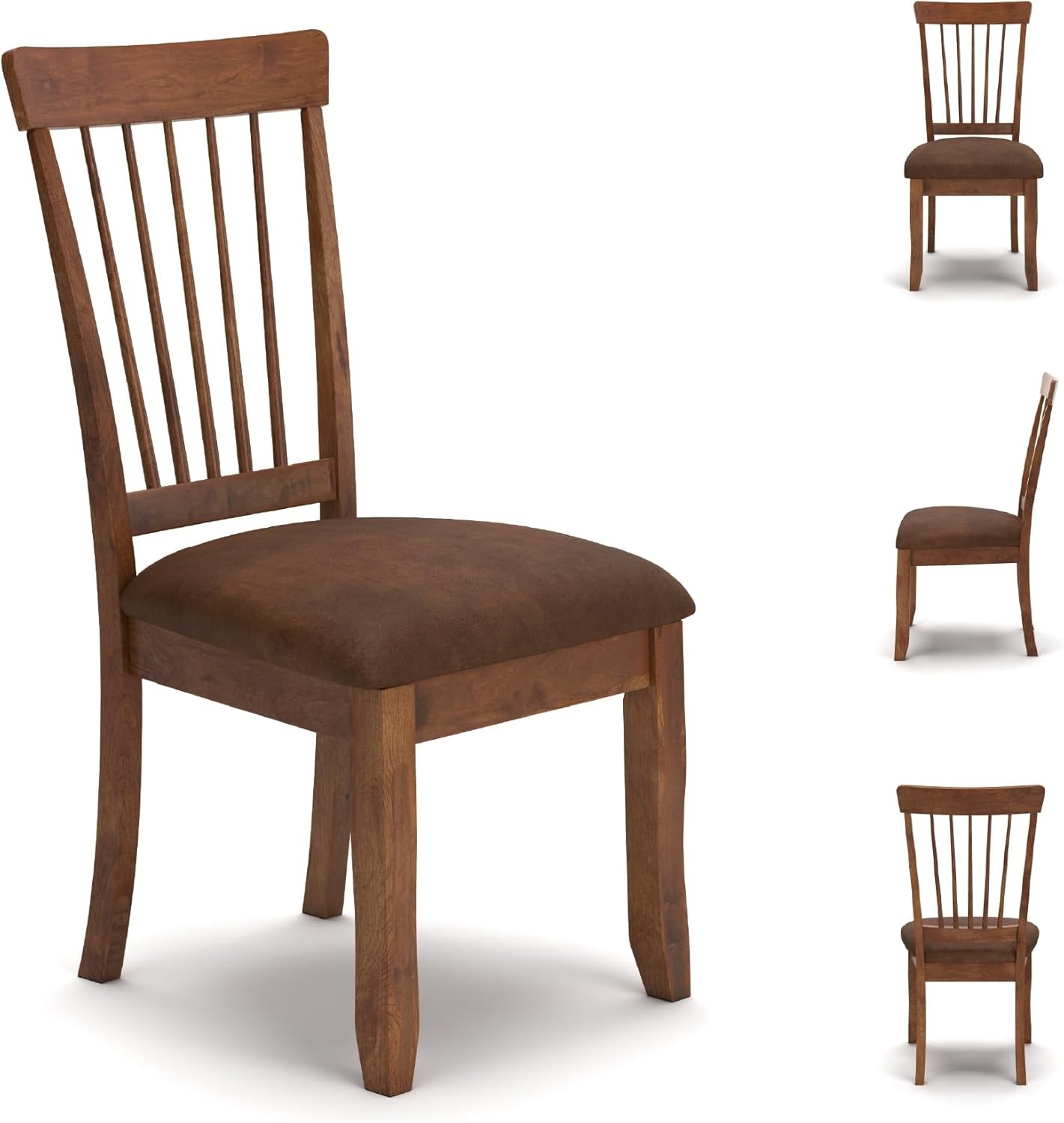Berringer Spindle Back 18" Dining Chairs Set of 2 – Rustic Light Brown W/