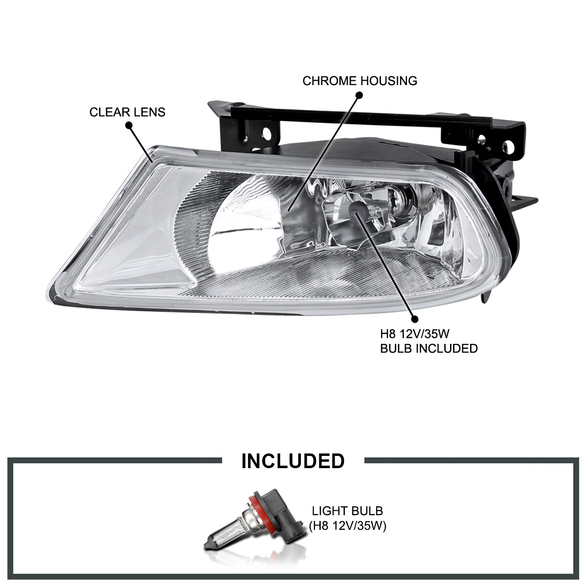 Fits 2005-2007 Honda Odyssey Bumper Fog Lights Lamps+Switch Left+Right 05 06 07