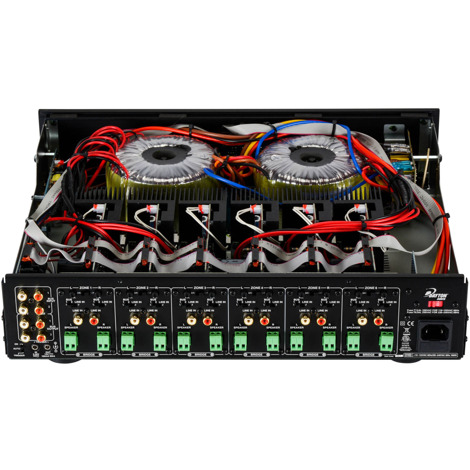 Dayton Audio MA1260 Multi-Zone 12-Channel Amplifier 60WPC