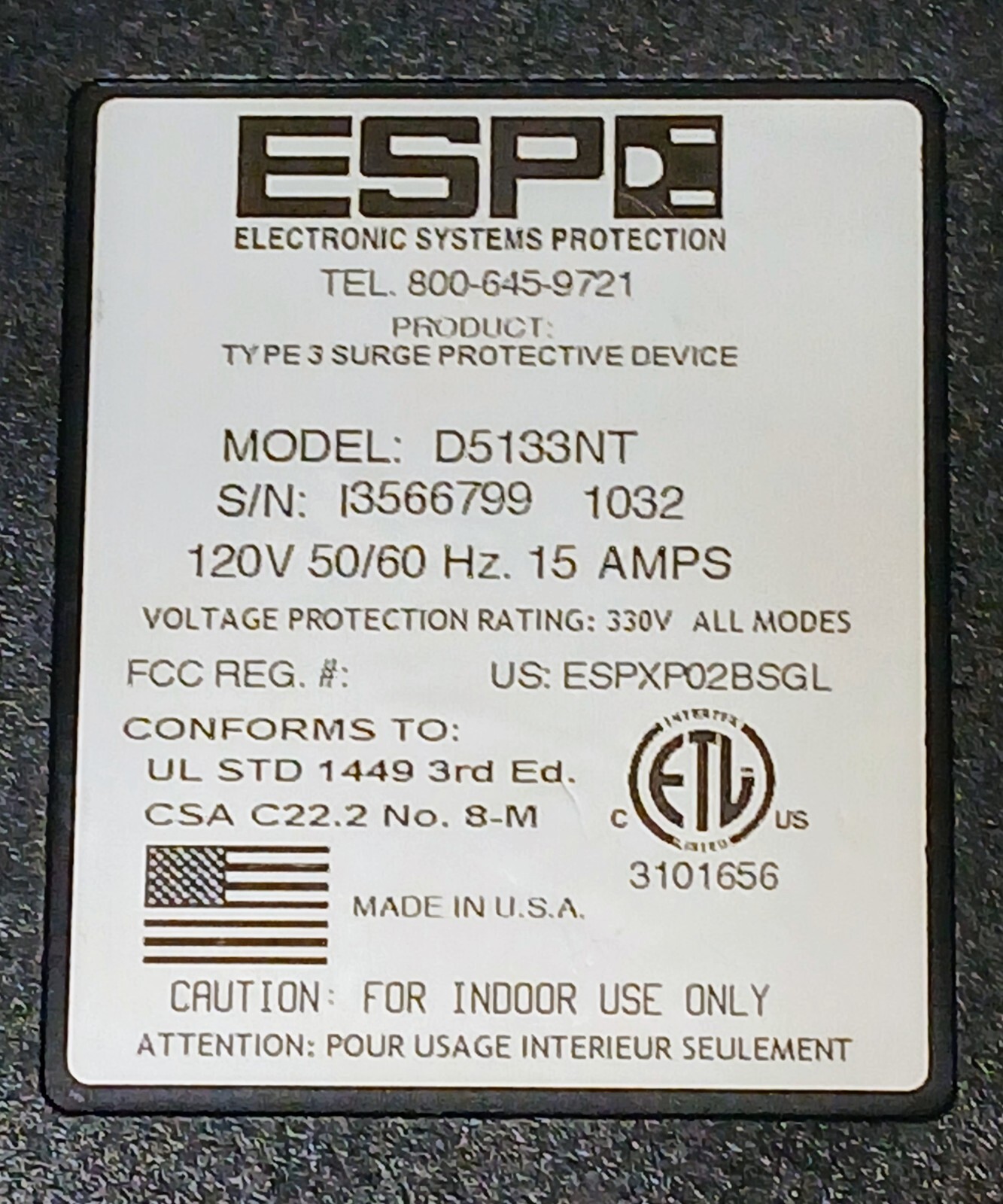 Ikon ESP 15A Power Filter Surge Protector