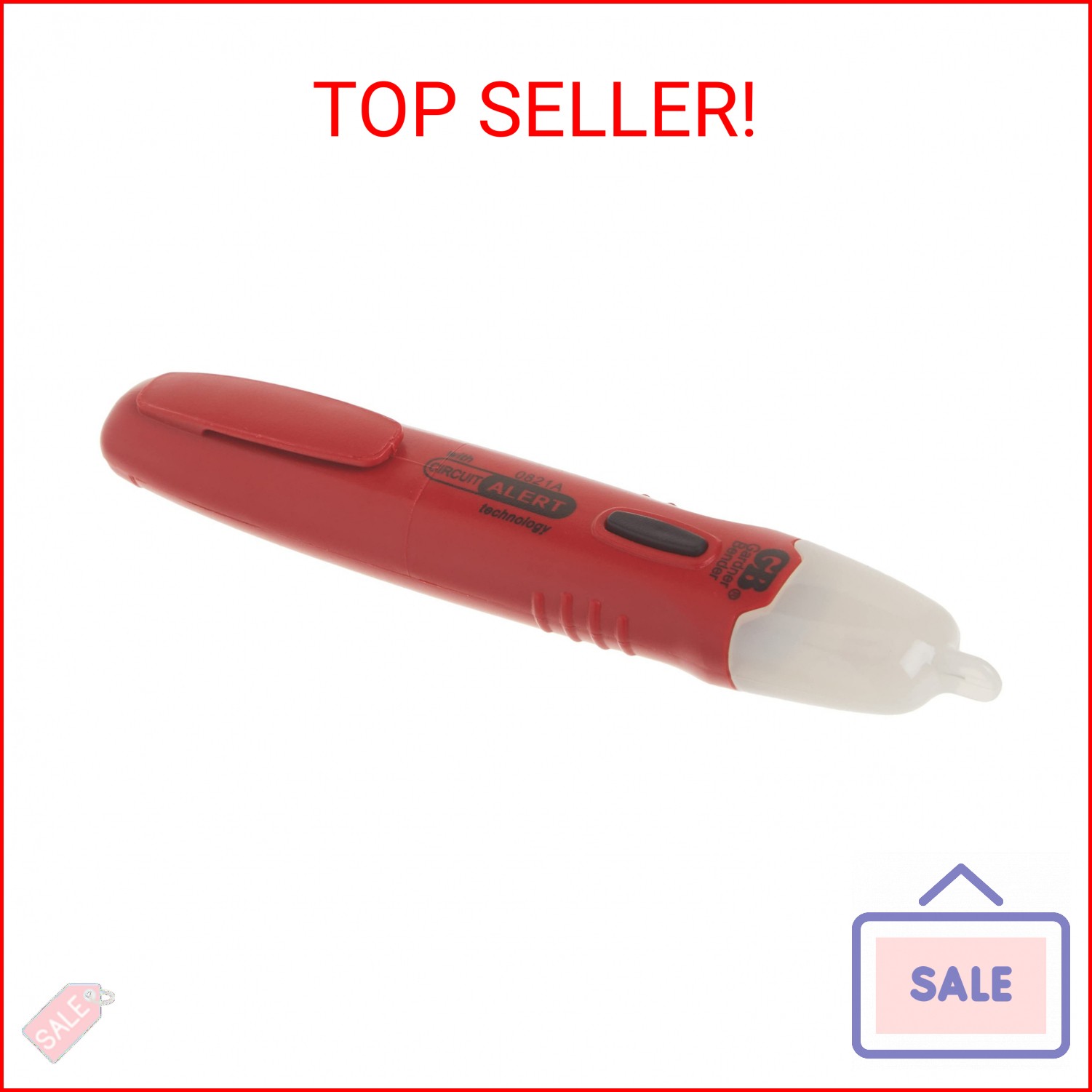 Gardner Bender GVD-3504 Circuit Alert Non-Contact Voltage Tester, Indicates AC V