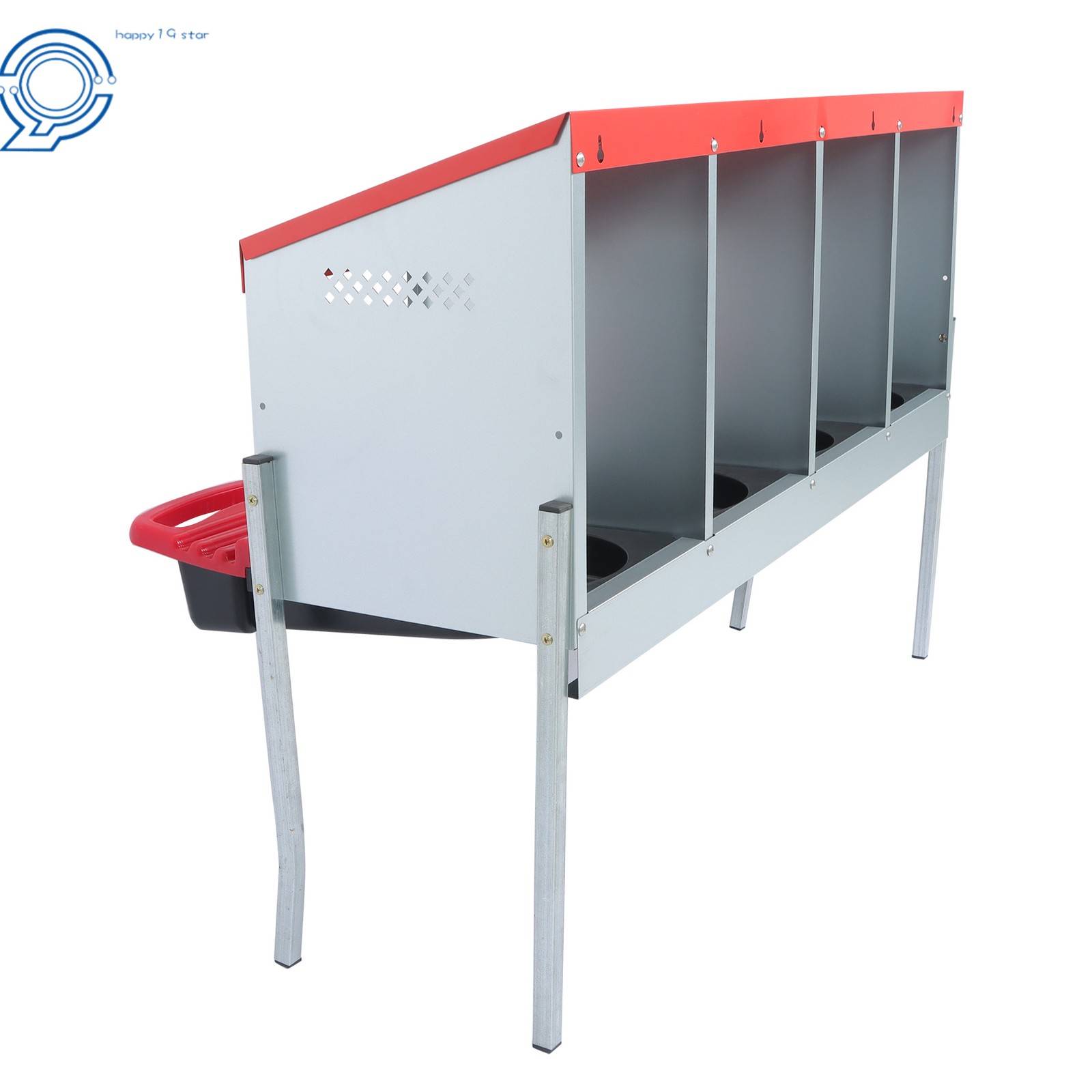 Roll Out Chicken Nesting Boxes For Laying Eggs Coop 4 Compartment