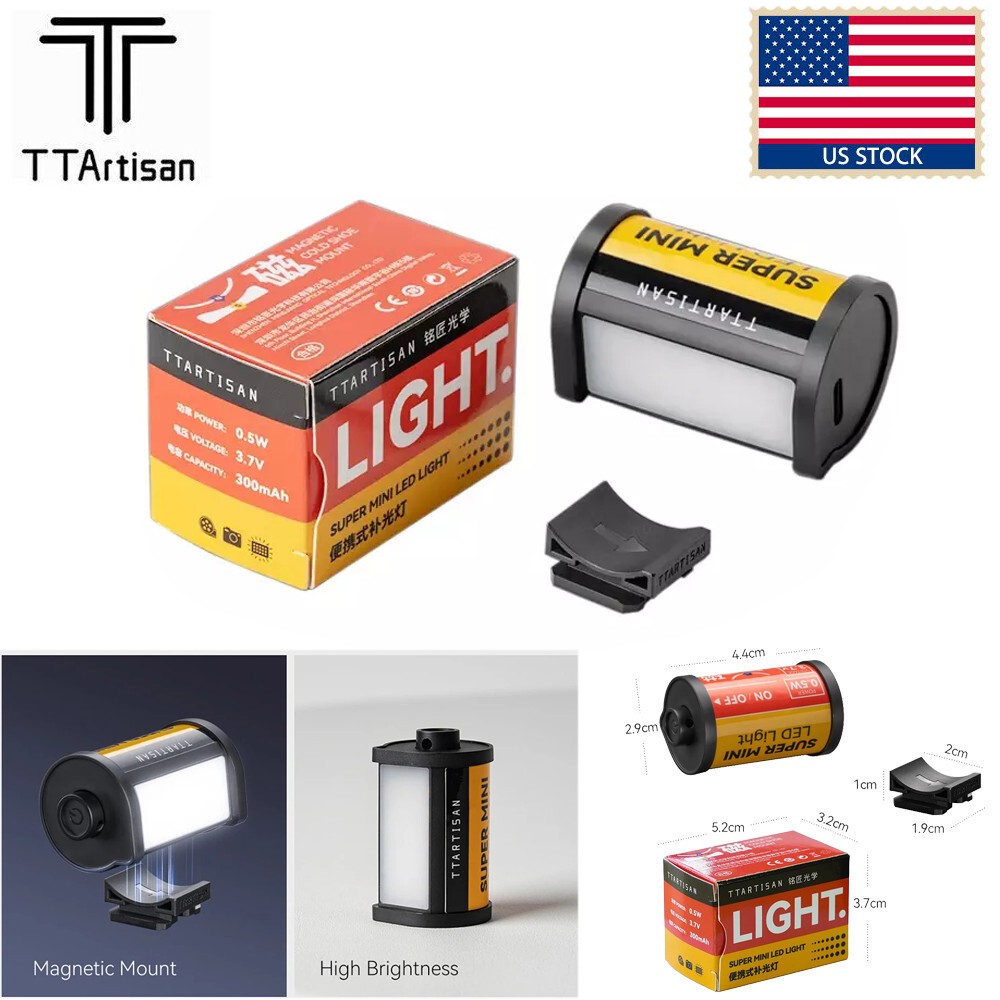 TTARTISAN Magnetic LED Light Rechargeable Mini LED Camera Light 3000/4500/6000K