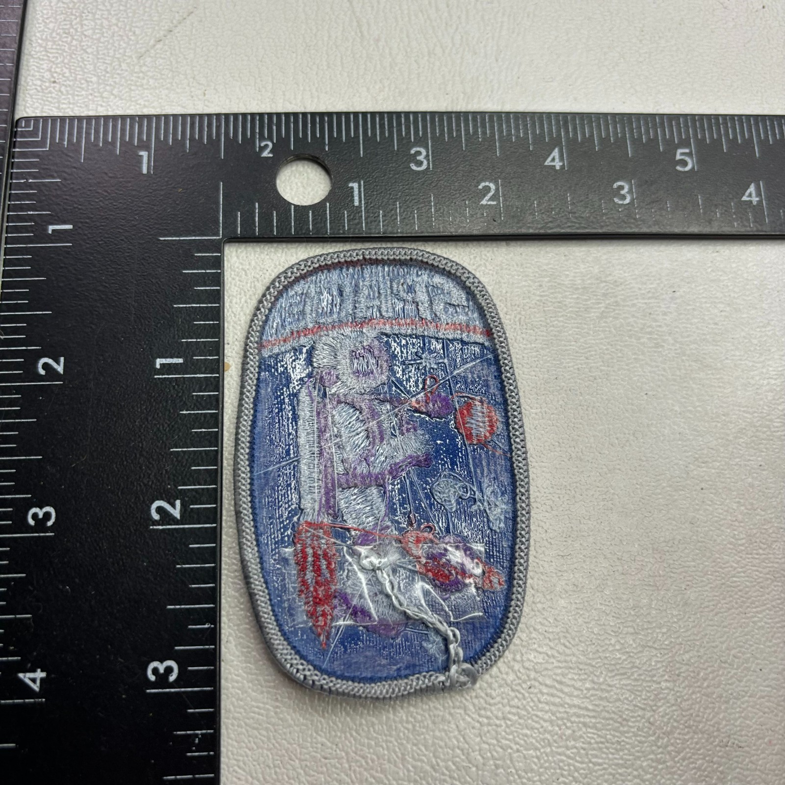 As-Is-Stained OUTER SPACE ASTRONAUT ROCKET Patch 57SQ
