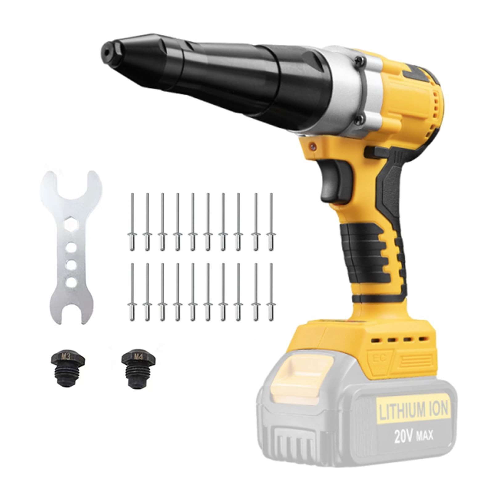 Cordless Rivet Gun Dewalt 20V Brushless Electric Riveter Tool 1/8" 5/32" 3/16"