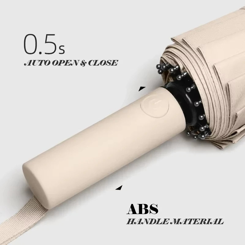 Automatic Folding Umbrella 16K Double Bone Windproof Large Sun Rain Business