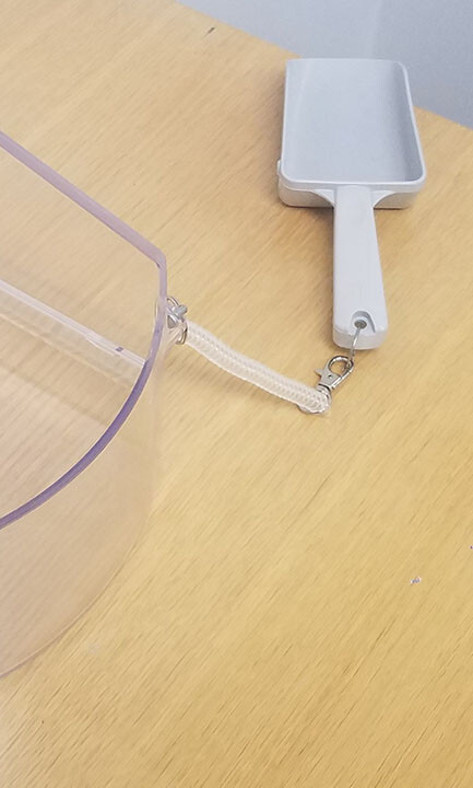 LABOR SAVER TETHER, 4" CURLY CORD W/SNAP, KEY RING, CLEVIS PIN