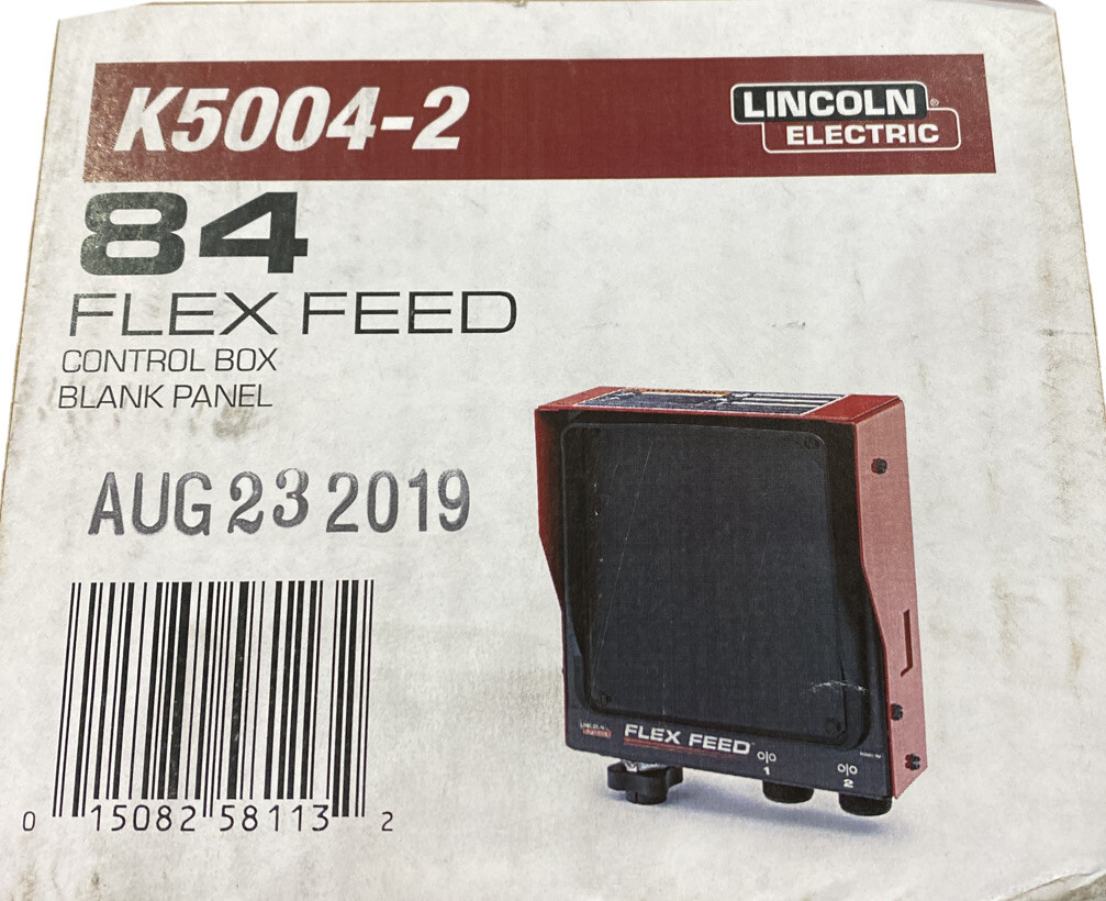 New Open Box Lincoln Flex Feed 84 Single /Dual Control Box, Blank Panel K5004-2.