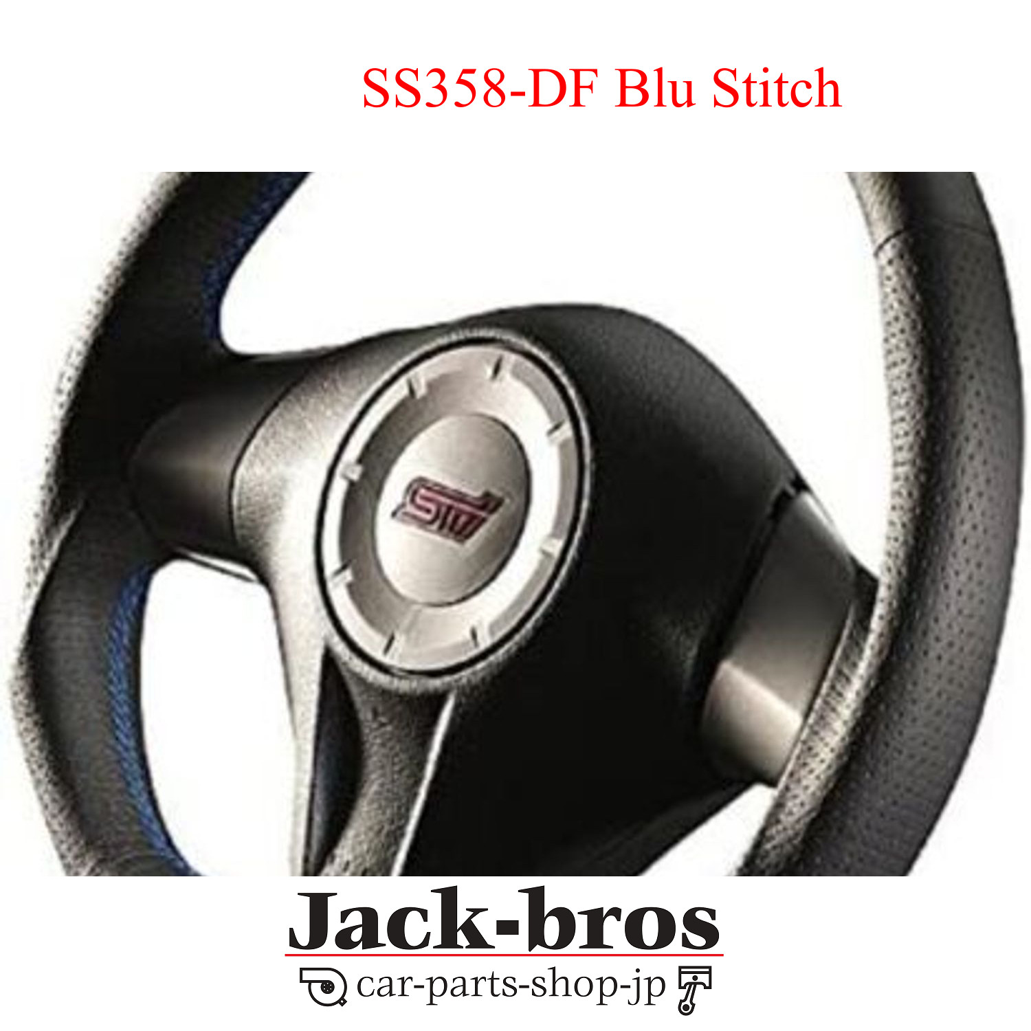 DAMD Genuine STEERING WHEEL For IMPREZA WRX-STI GD GH 04/6 ~ SS358-DF Blu Stitch