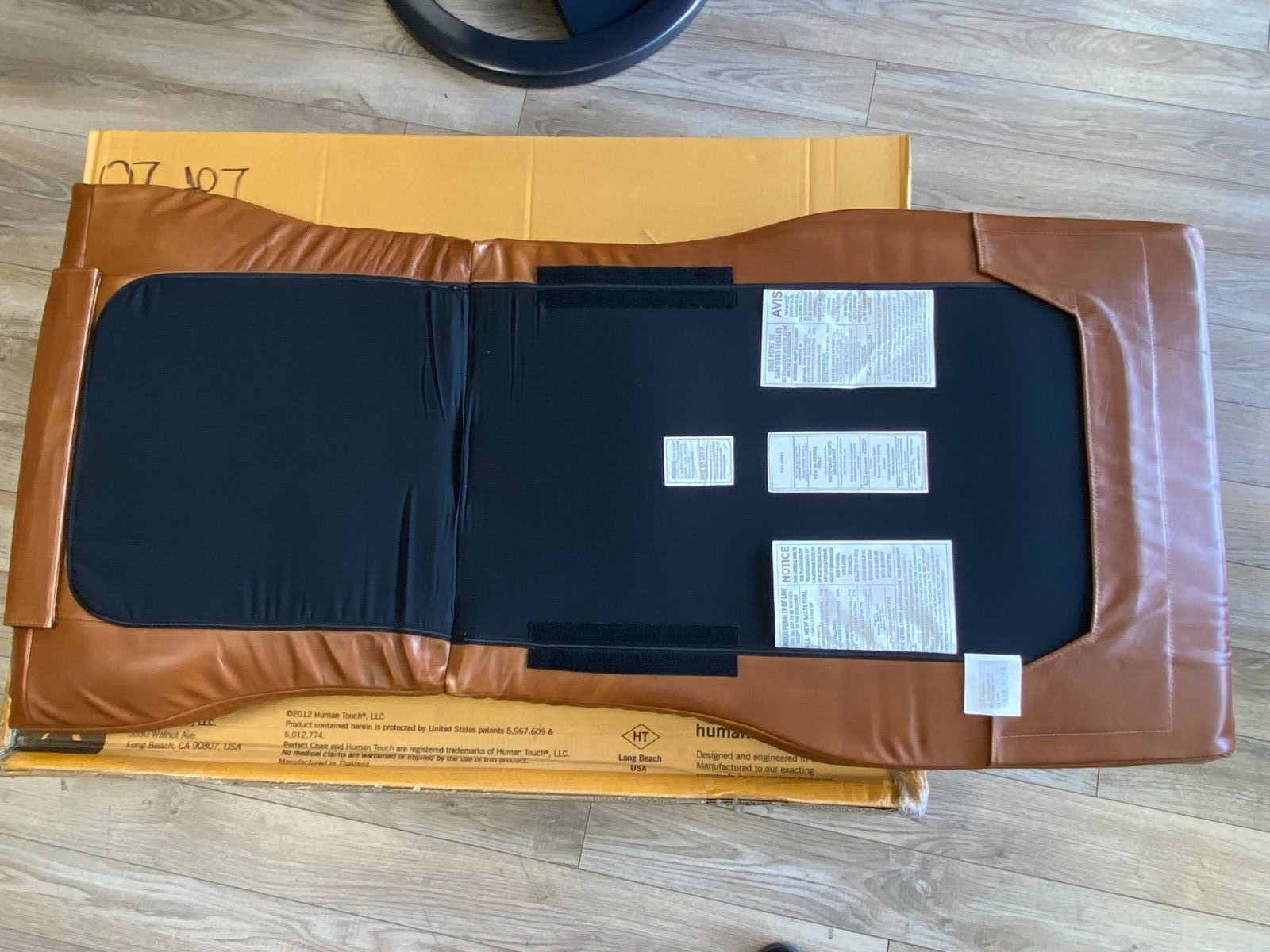 HUMAN TOUCH PC-410 PC-510 PERFECT CHAIR Body Pad Set Only Cognac Premium Leather