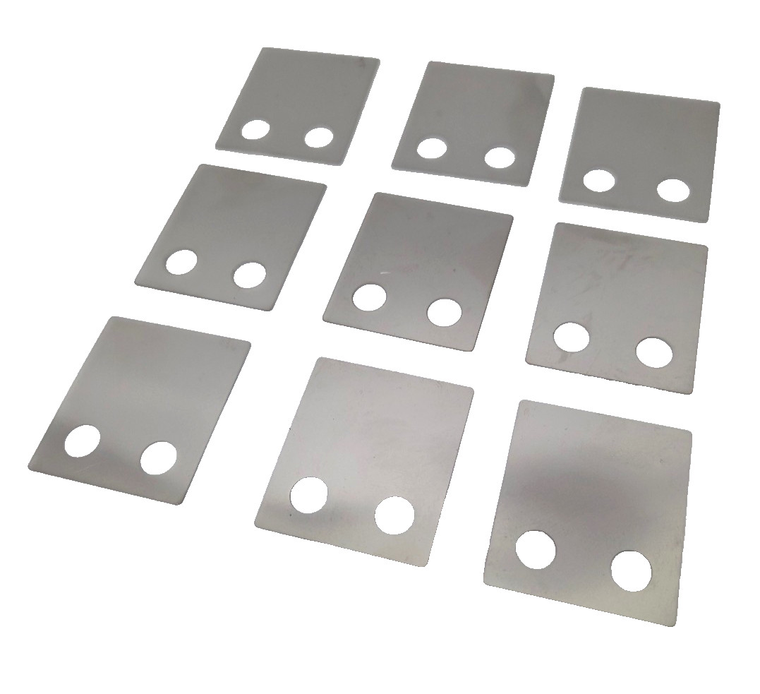 Qty 9 New Multivac Die Shims 11550976000, 32mm x 36.5mm x 0.2mm, Steel