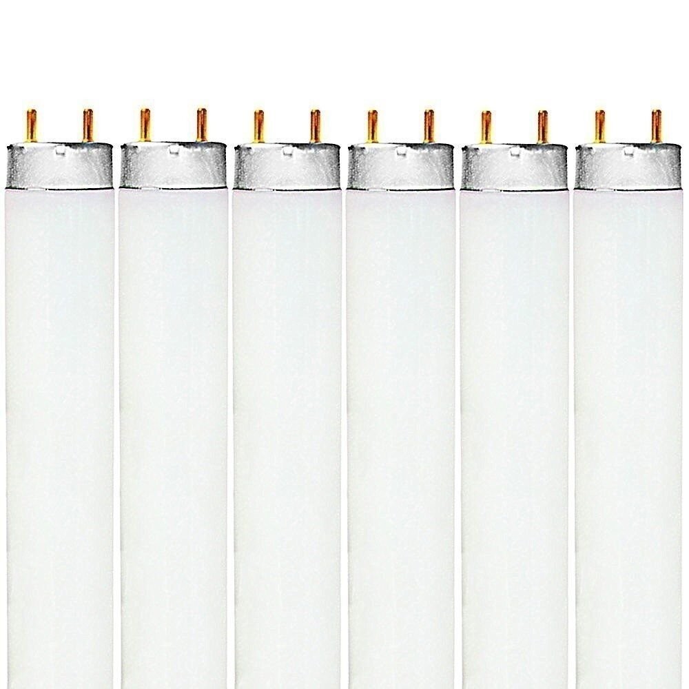 Luxrite F32T8/850 32W 48 Inch T8 Fluorescent Tube Light 5000K 2800lm G13 6-Pack