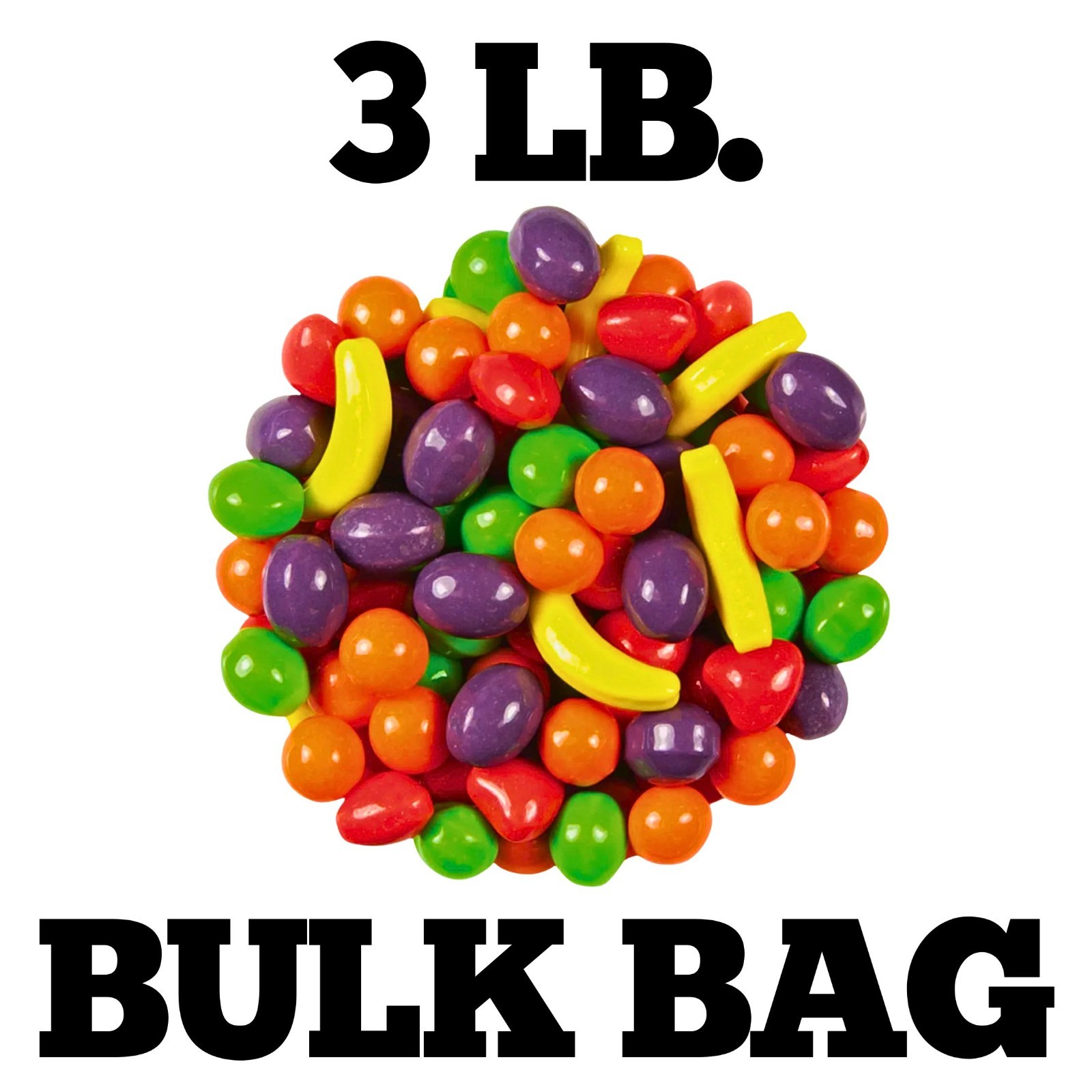 Original Runts Candy - Wonka Runts - 3 LB Bulk Bag - Nostalgic Candy