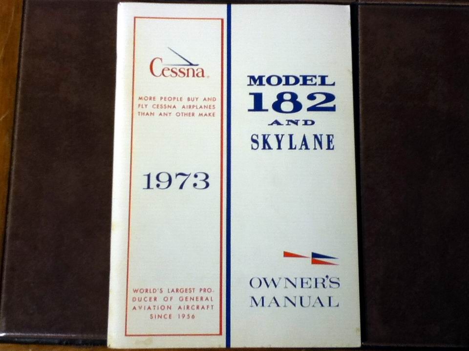 1973 Cessna 182 Skylane Owner's Manual
