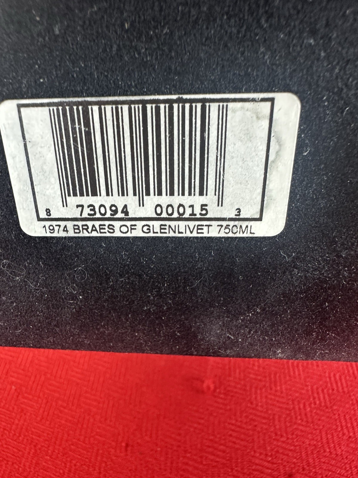 1974 GLENLIVET SINGLE MALT SCOTCH WHISKY Empty BOTTLE & BOX