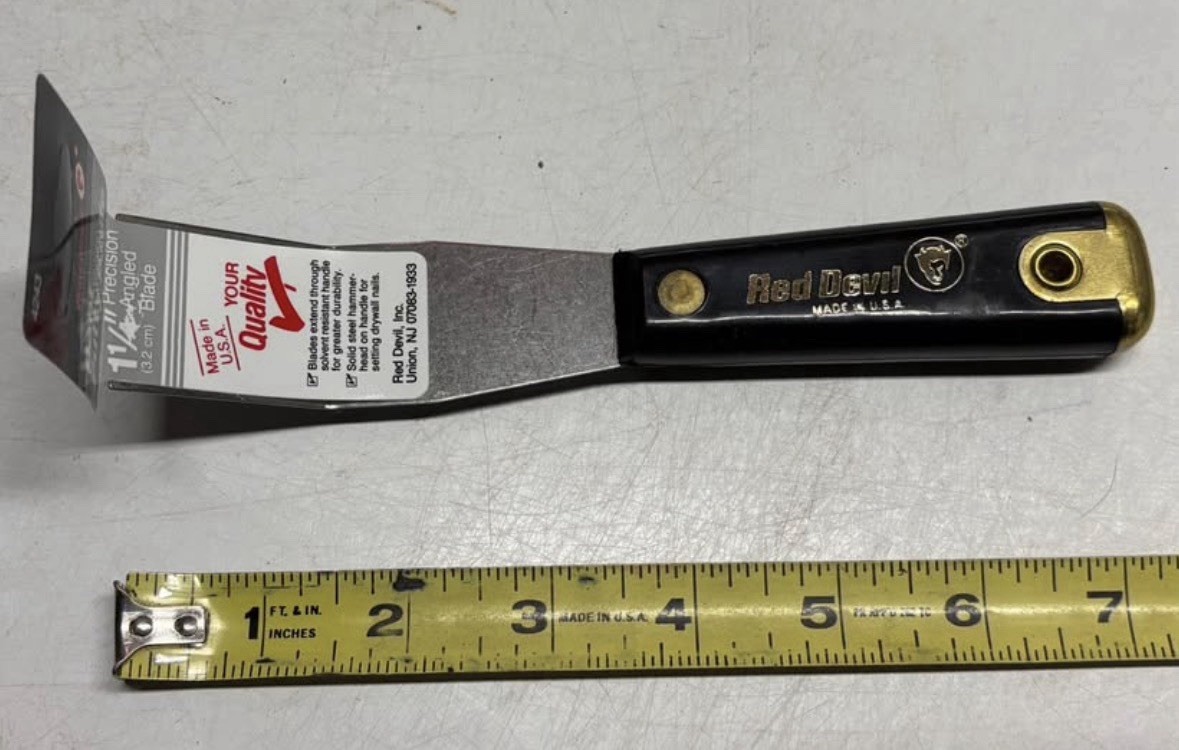 red devil bent blade putty knife, NEW MADE IN USA