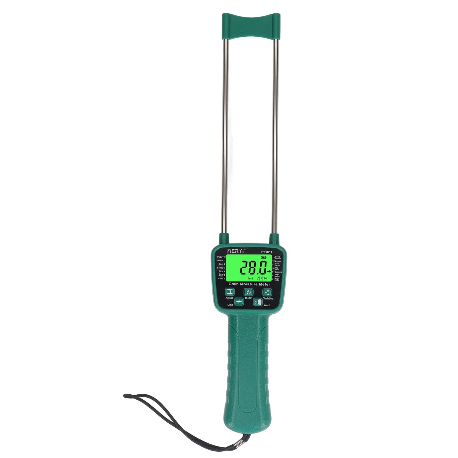 Hay Moisture Tester Meter, Portable Digital Probe Tester with LCD, Grain mois...